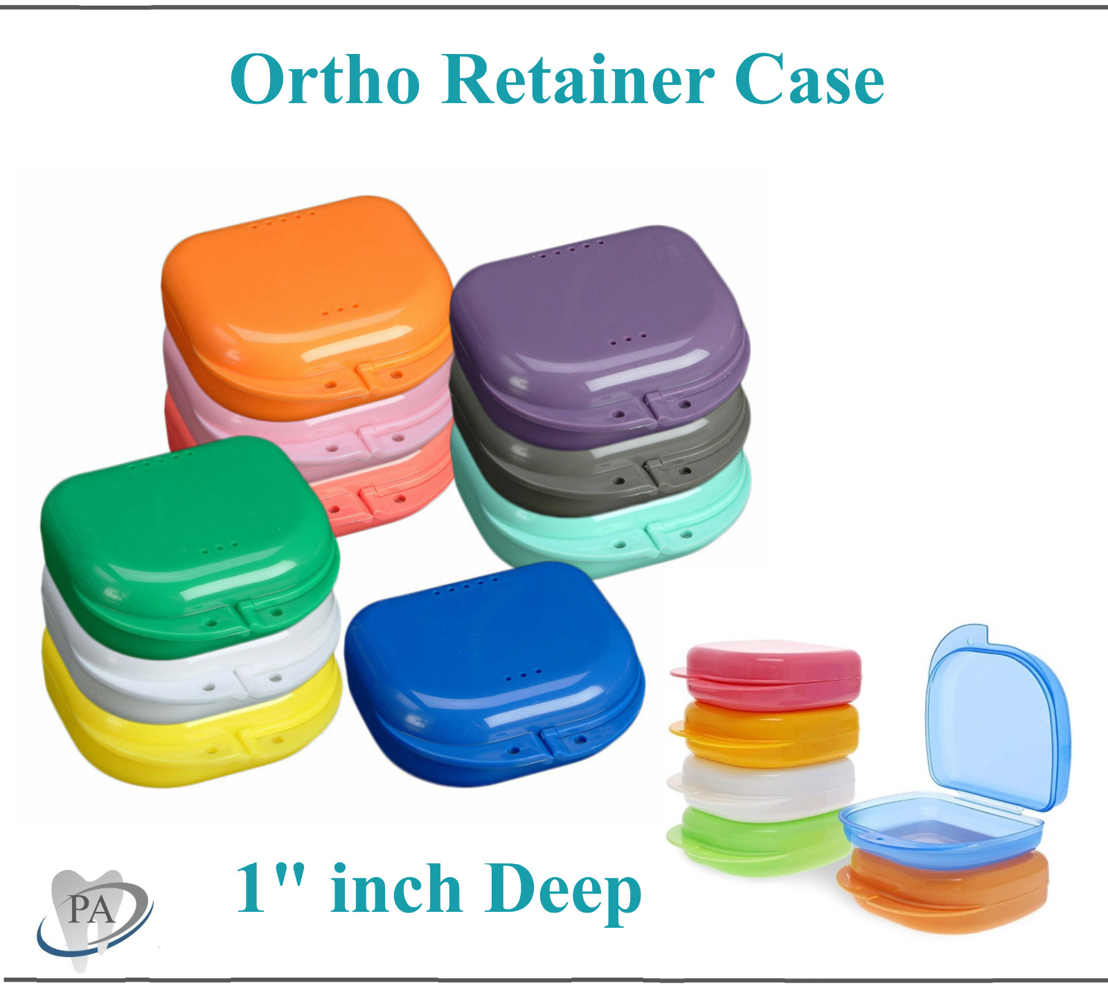 Dental Orthodontic Denture Storage Case Retainer Box Mouth guard Container 1/100
