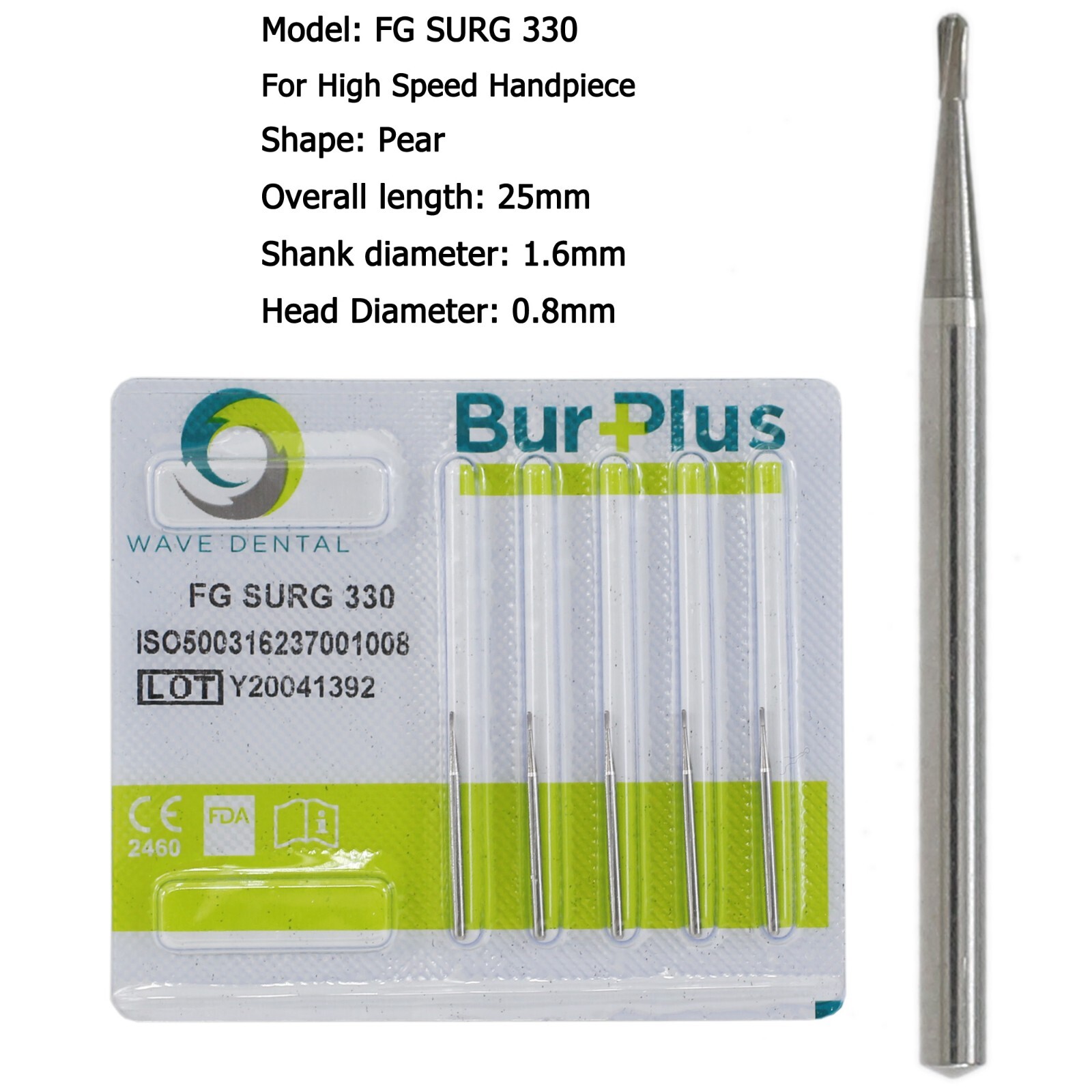 Wave Dental Carbide Surgical Burs FG SURG 2 4 557 557L 702 Long Shank High Speed