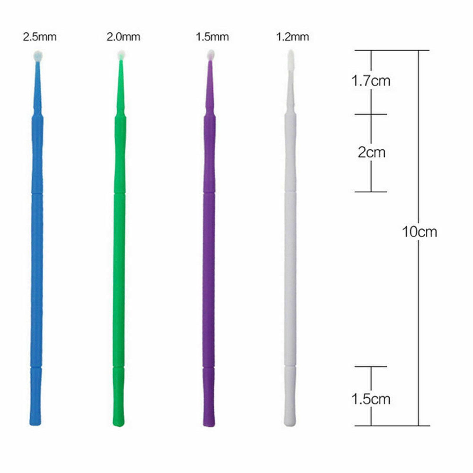 100×Dental Microbrush Disposable Bendable Applicators Tips Micro Brush Cleaning