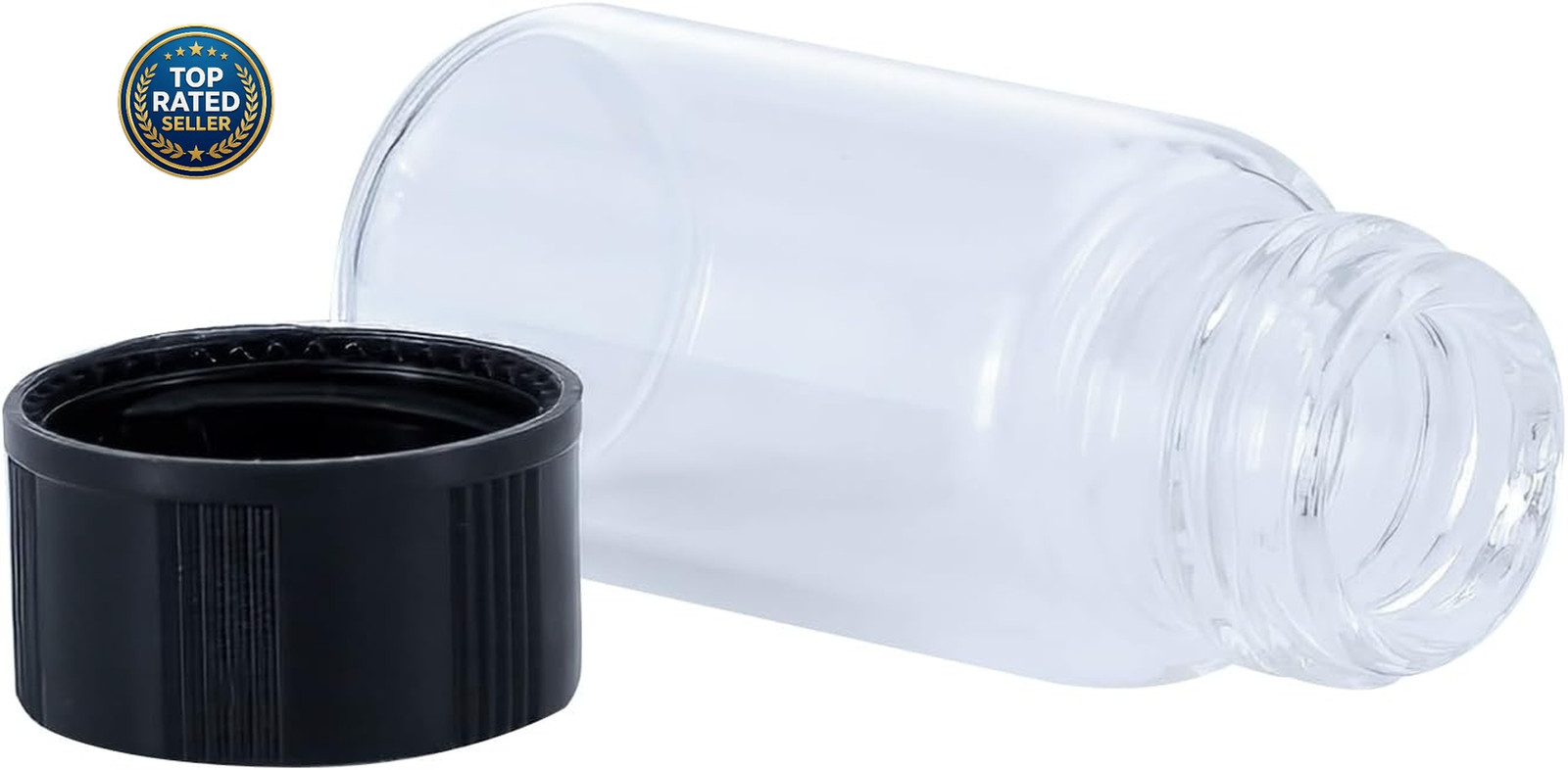 2 or 10 Pc 5ml Mini Clear Glass Vials with Plastic Screw Caps for Essential Oils