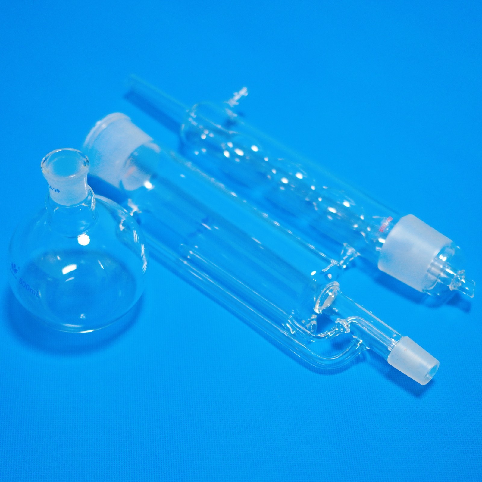 1 set of lab glass soxhlet extractor kit 1000 ml, 500 ml, 250 ml, 150 ml