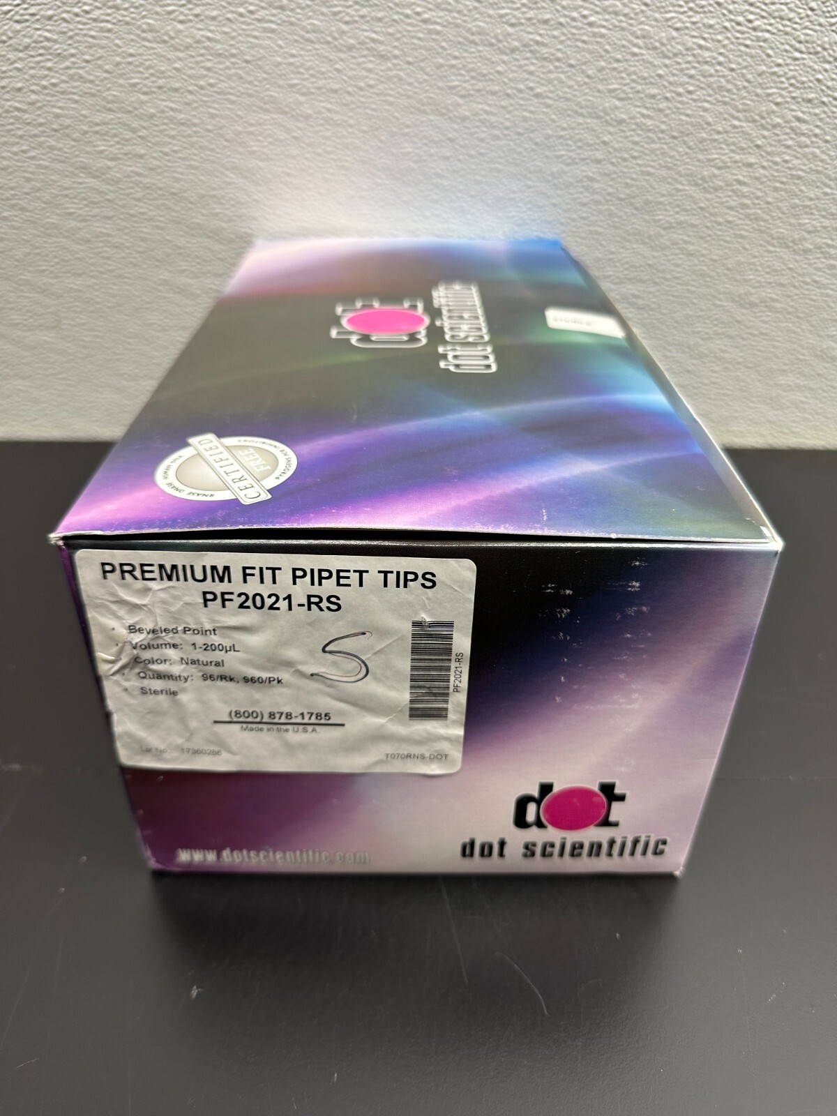 Dot Scientific Pipet Tips Cat No PF2021-RS 1-200uL