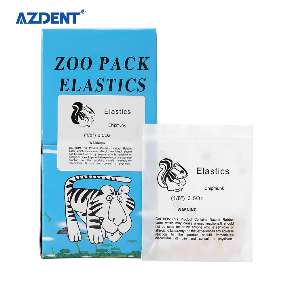 5000Pcs AZDENT Dental Orthodontic Elastics Rubber Bands Bracket Brace 3.5/4.5 OZ