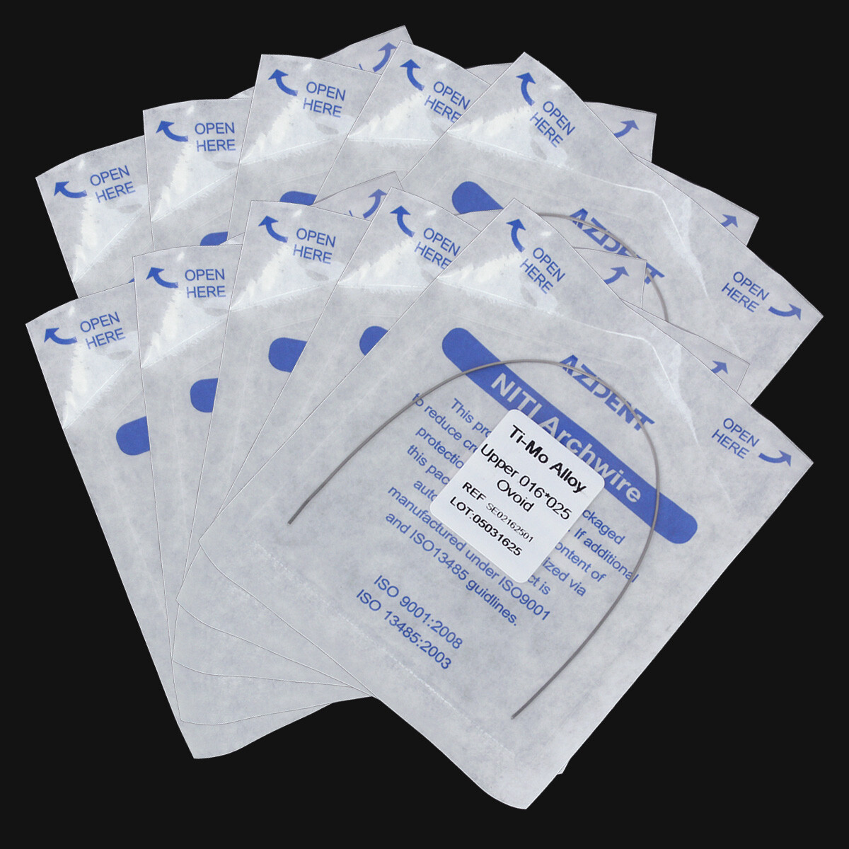 Dental Orthodontic TMA Beta Titanium Molybdenum Alloy Arch Wire Rectangular Type