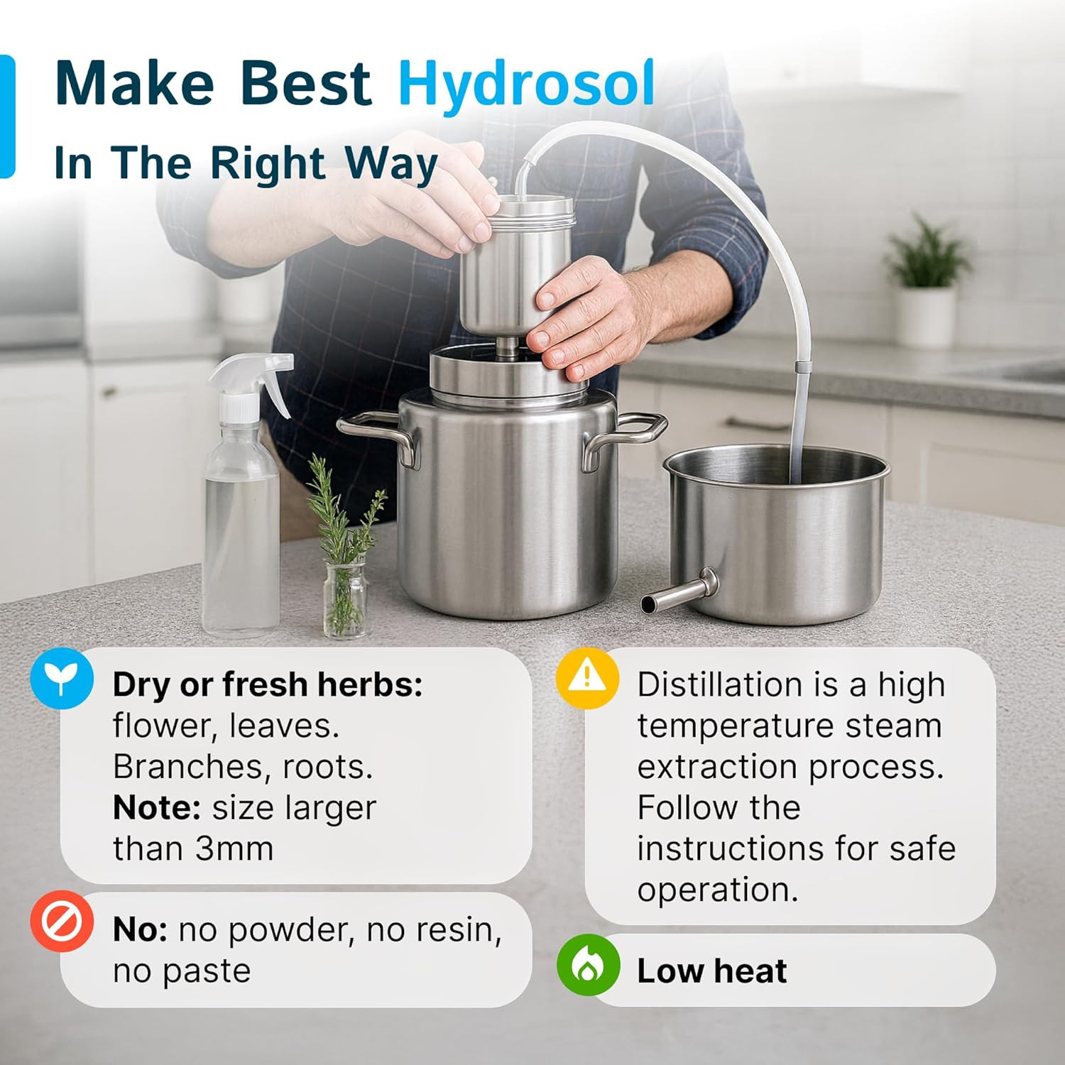 Hydrosol Maker, Steam Distillation Equipment for Making Hydrosol and Essential O