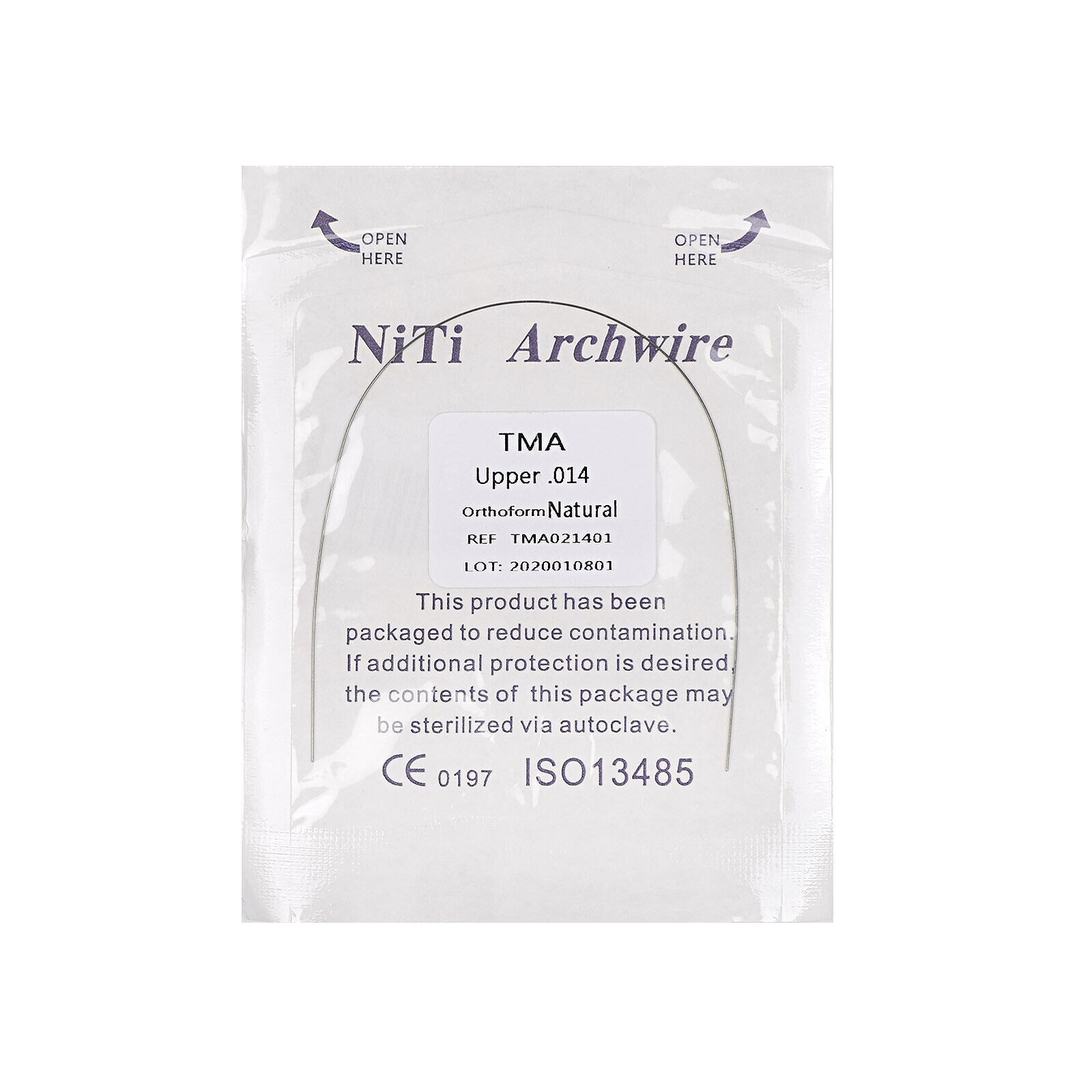 10 Packs Dental Orthodontic TMA Arch Wire Round Ovoid Round Upper/Lower 012-020