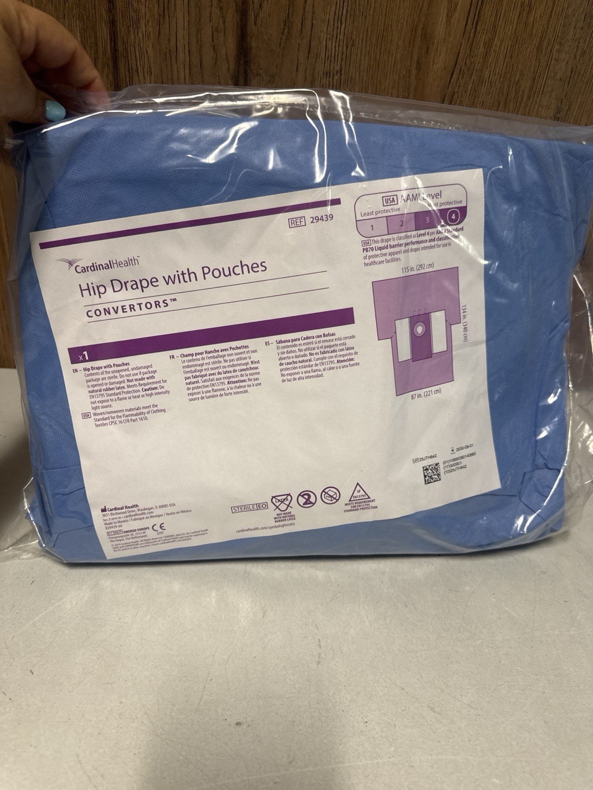 Cardinal Health Hip Drape with Pouches Sterile Surgical Drape New