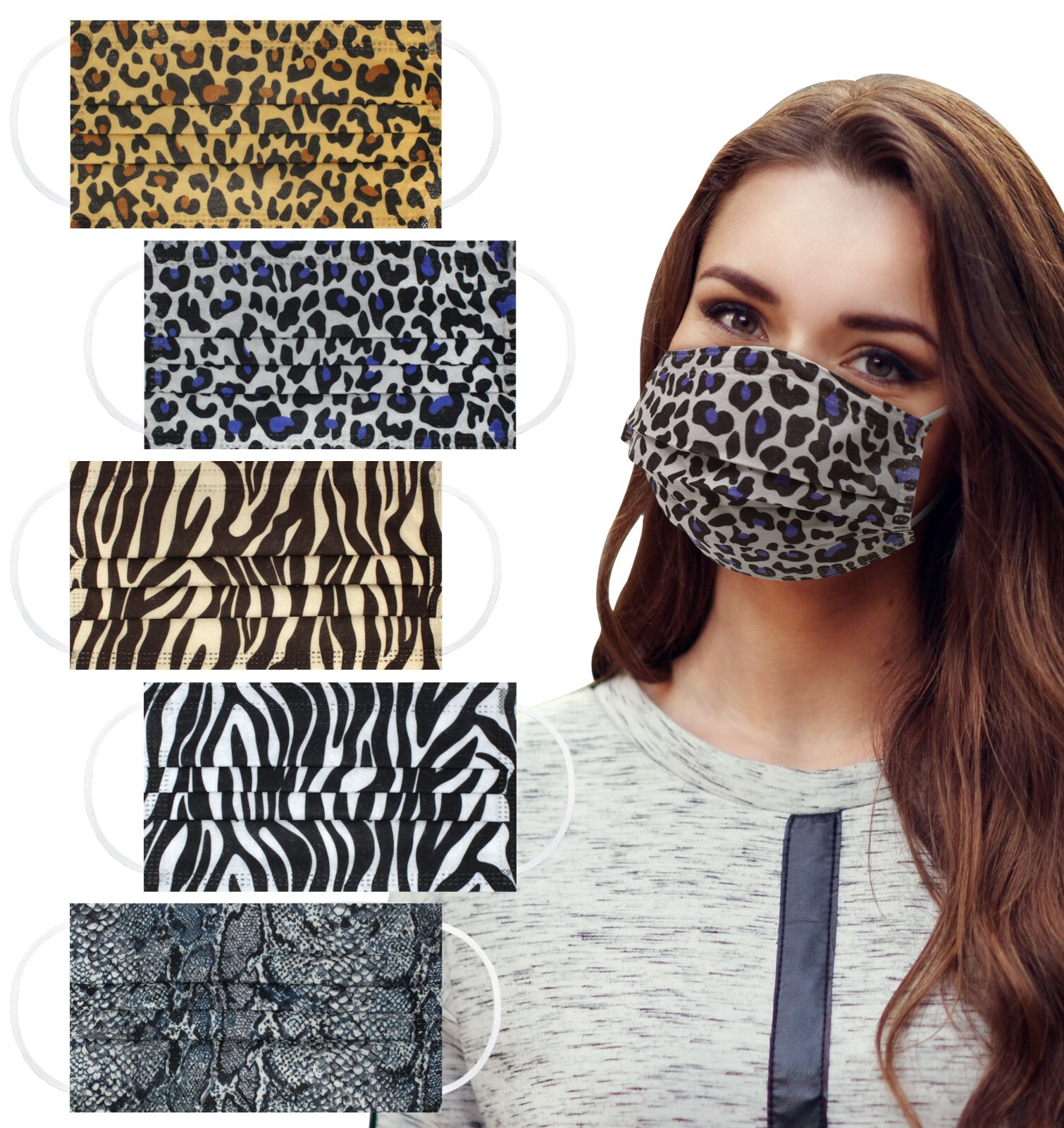 Unisex Adult 3-Ply Dust Protection Single Use Disposable Face Mask – 50, 100 PC
