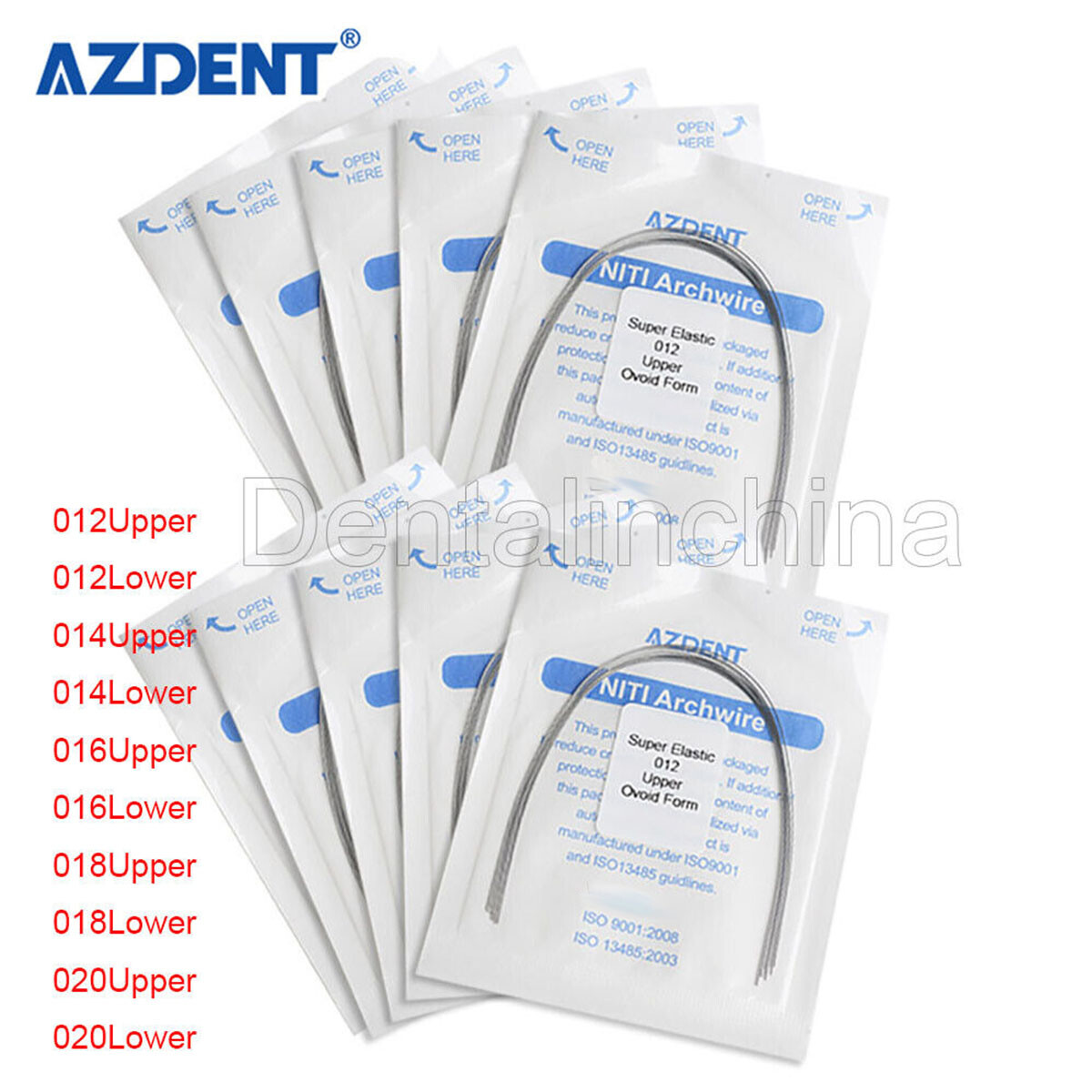 10 XDental Ortho Super Elastic Niti Arch Wires Round Ovoid Form/ Dental Brackets