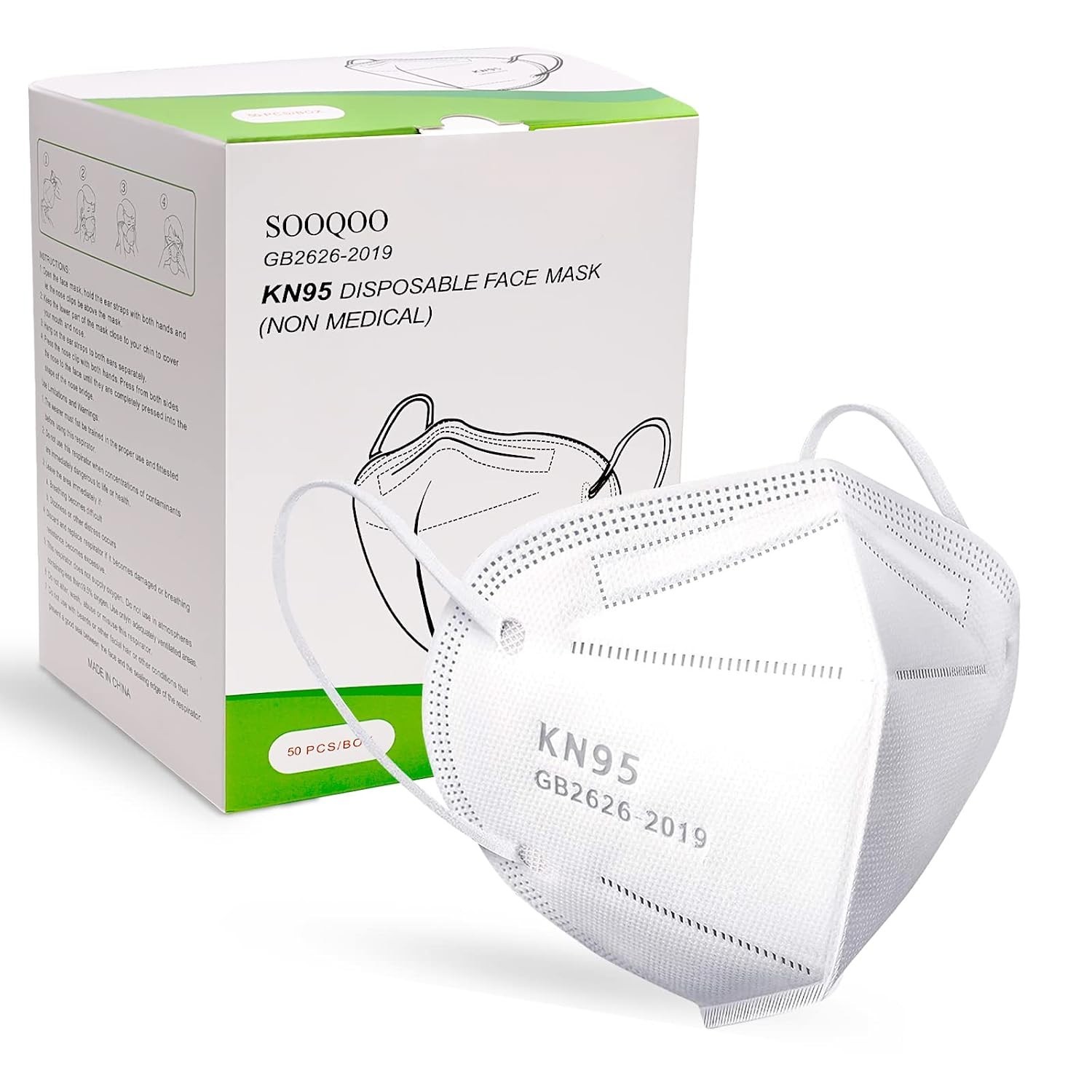 Comfortable & Breathable 50 Pcs White 5-Ply Face Masks – Perfect for Crowds