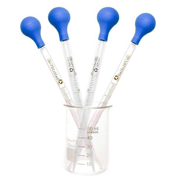 Graduated Dropper 1-10PCS lab glassware Rubber Cap Pipette 1-10ml Laboratory