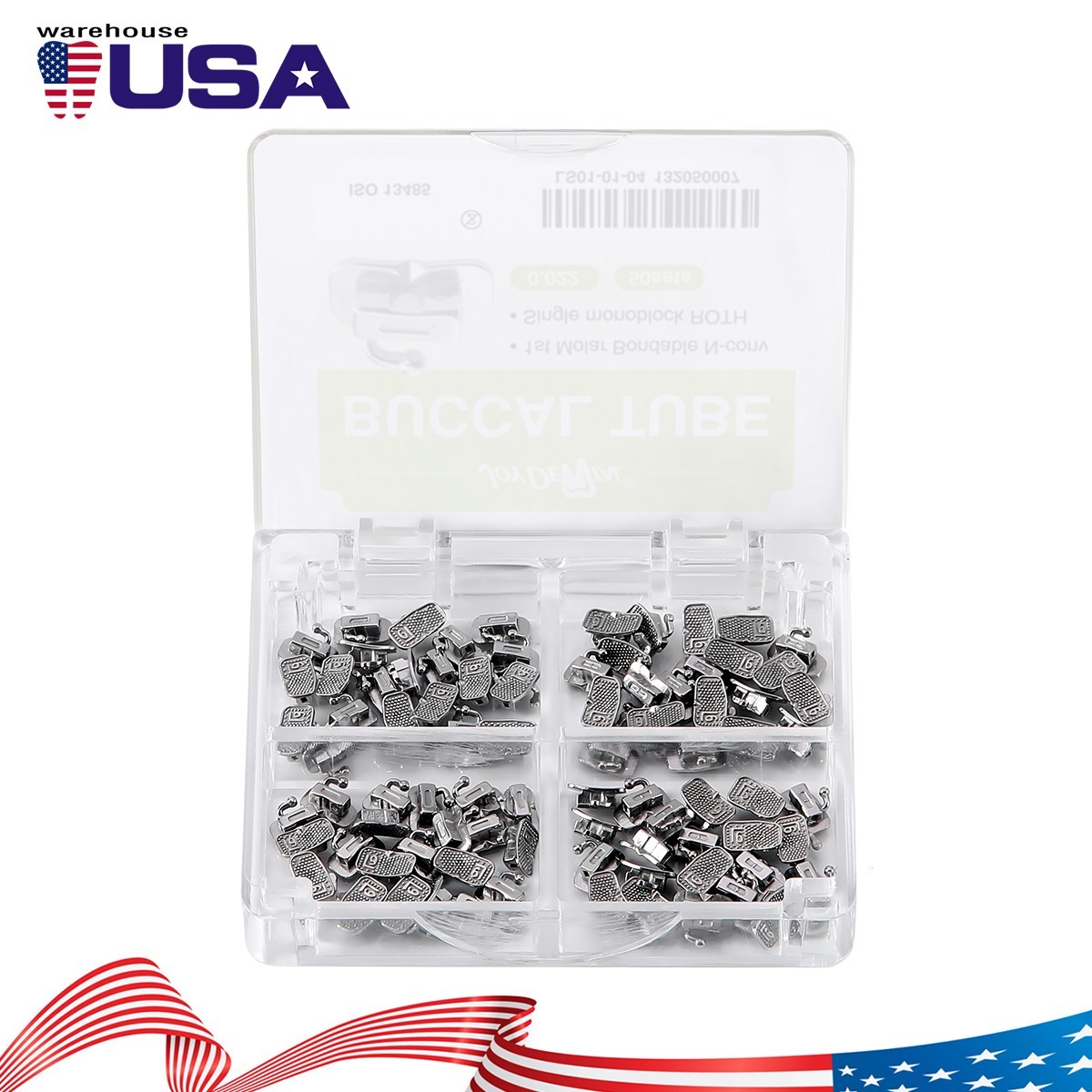 AZDENT Dental Orthodontic Buccal Tubes 1st 2nd Molar Tube Roth MBT 022 Bondable