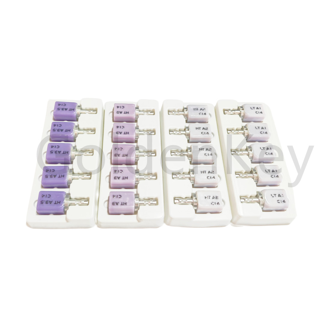 C14 High Transparency Dental Glass Ceramic Lithium Dislicate Blocks Cerec CADCAM