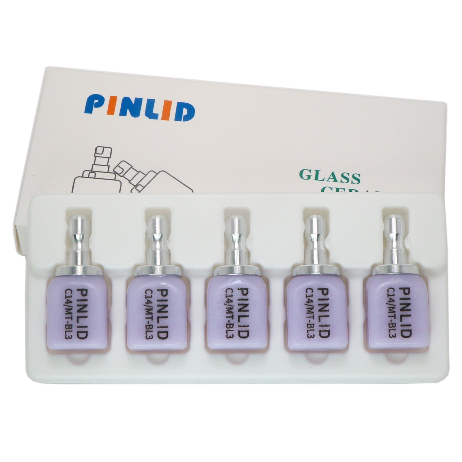 Dental C14 MT Emax Glass Ceramic Blocks Lithium Disilicate CAD/CAM CEREC