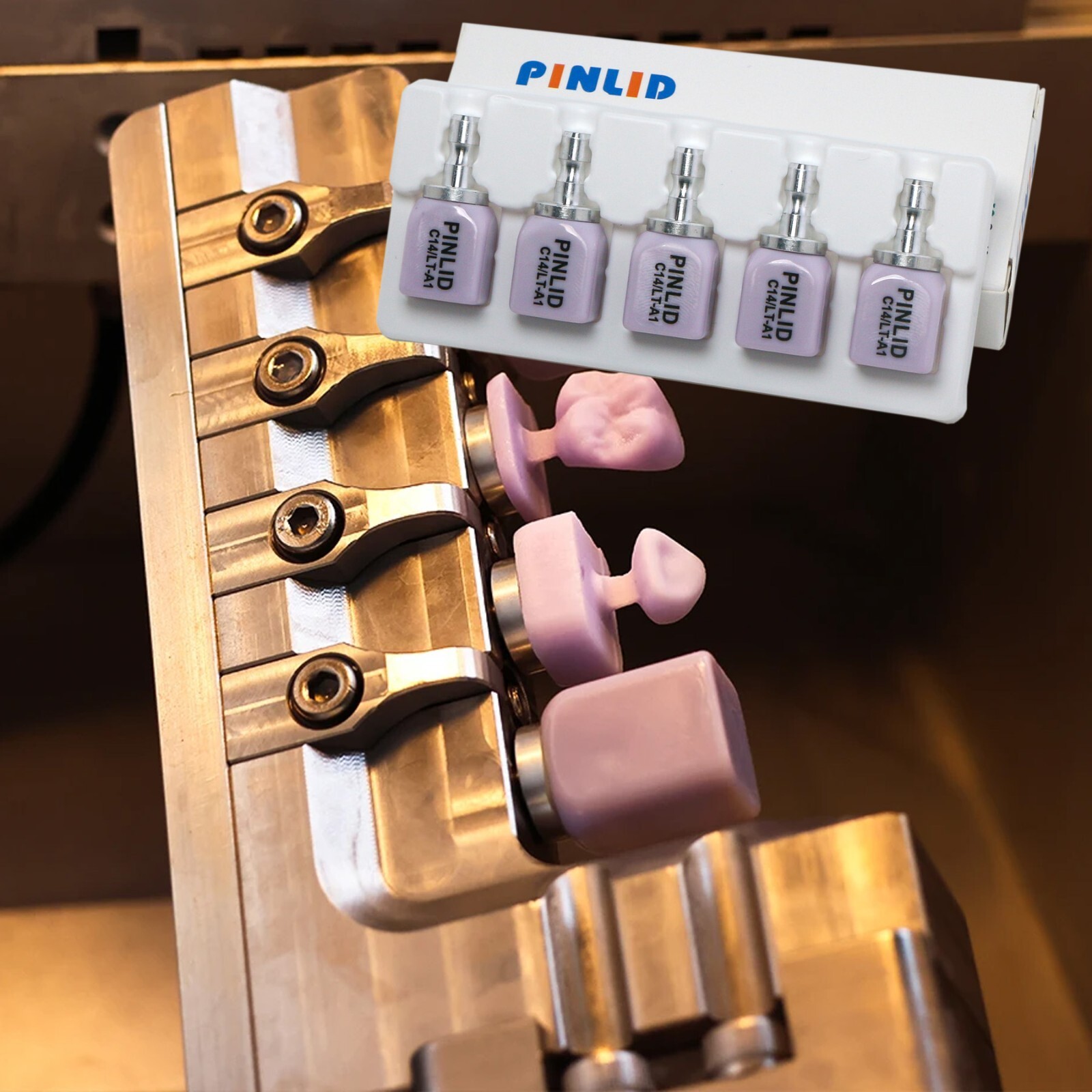 US 5Pcs/Box Dental C14 Glass Ceramic Lithium Dislicate Blocks Cerec CAD CAM Emax