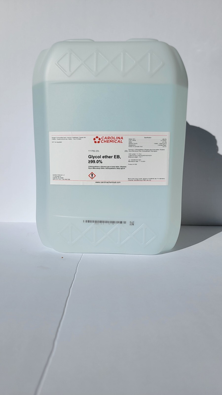 Glycol Ether EB – Butyl Cellosolve – 2-Butoxyethanol 20 Liters / Over 5 Gallons