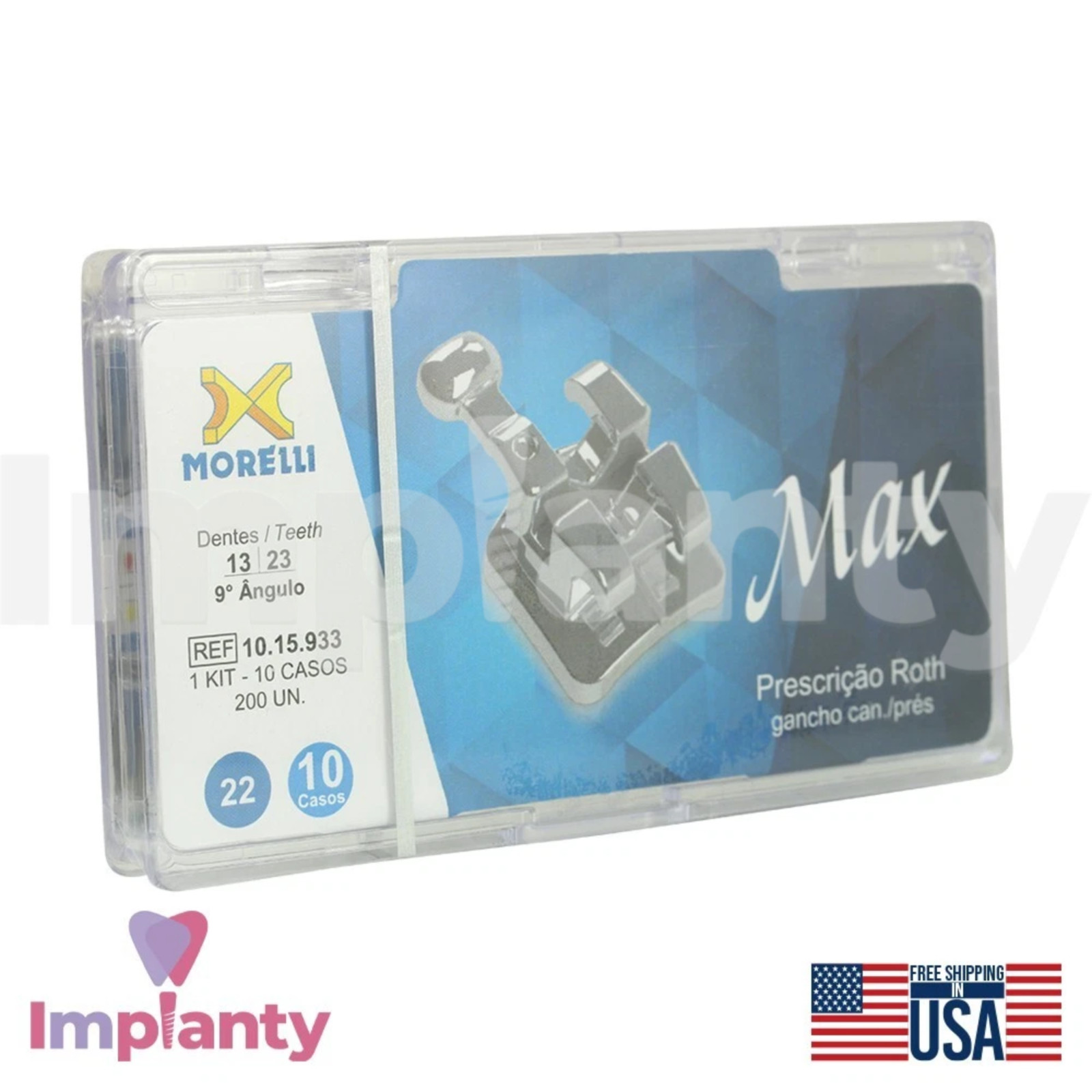 Morelli Max Roth Brackets Kit 0.56mm Slot Stainless Steel Dentistry Braces