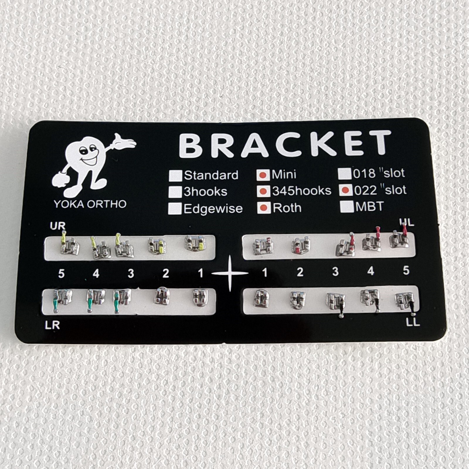 20pcs/pack Dental Orthodontic Metal Brackets Braces Mini Slot.018/022 345 Hooks