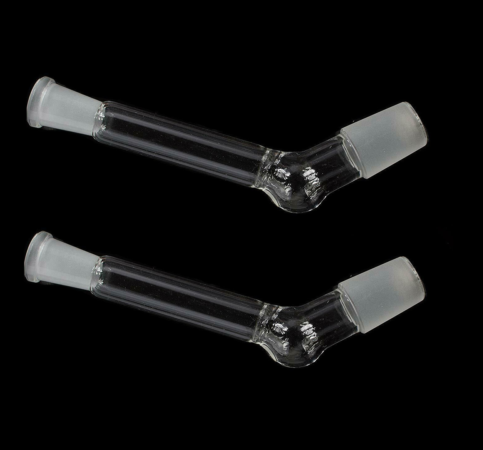 Chem-Si Glass Adapter Bent 18mm Male to 9mm Female Frosted Mini Whip 2 Pack