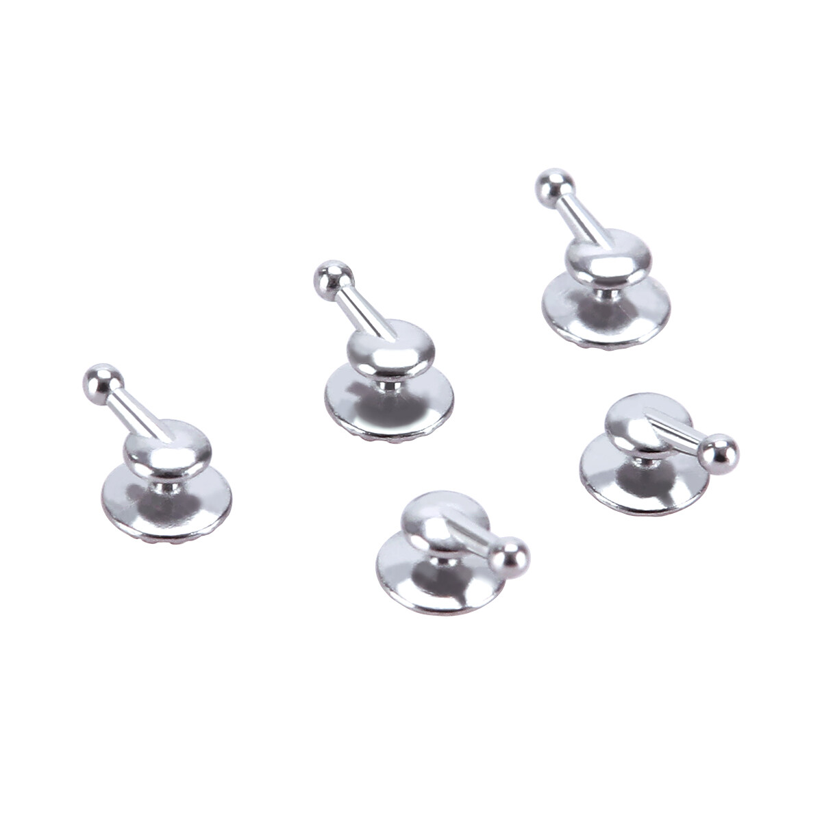 10Pcs Dental Orthodontic Bondable Lingual Buttons with Hook Round Base AZDENT