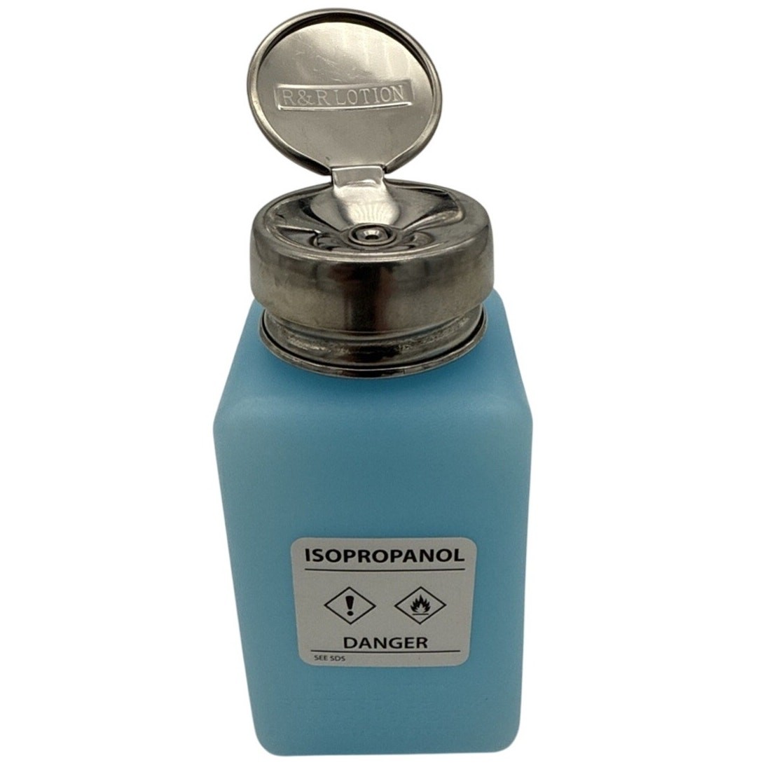 Bottle Dispenser Solvent Static-Dissipative Pump 8fl.oz R&R Lotion Isopropanol