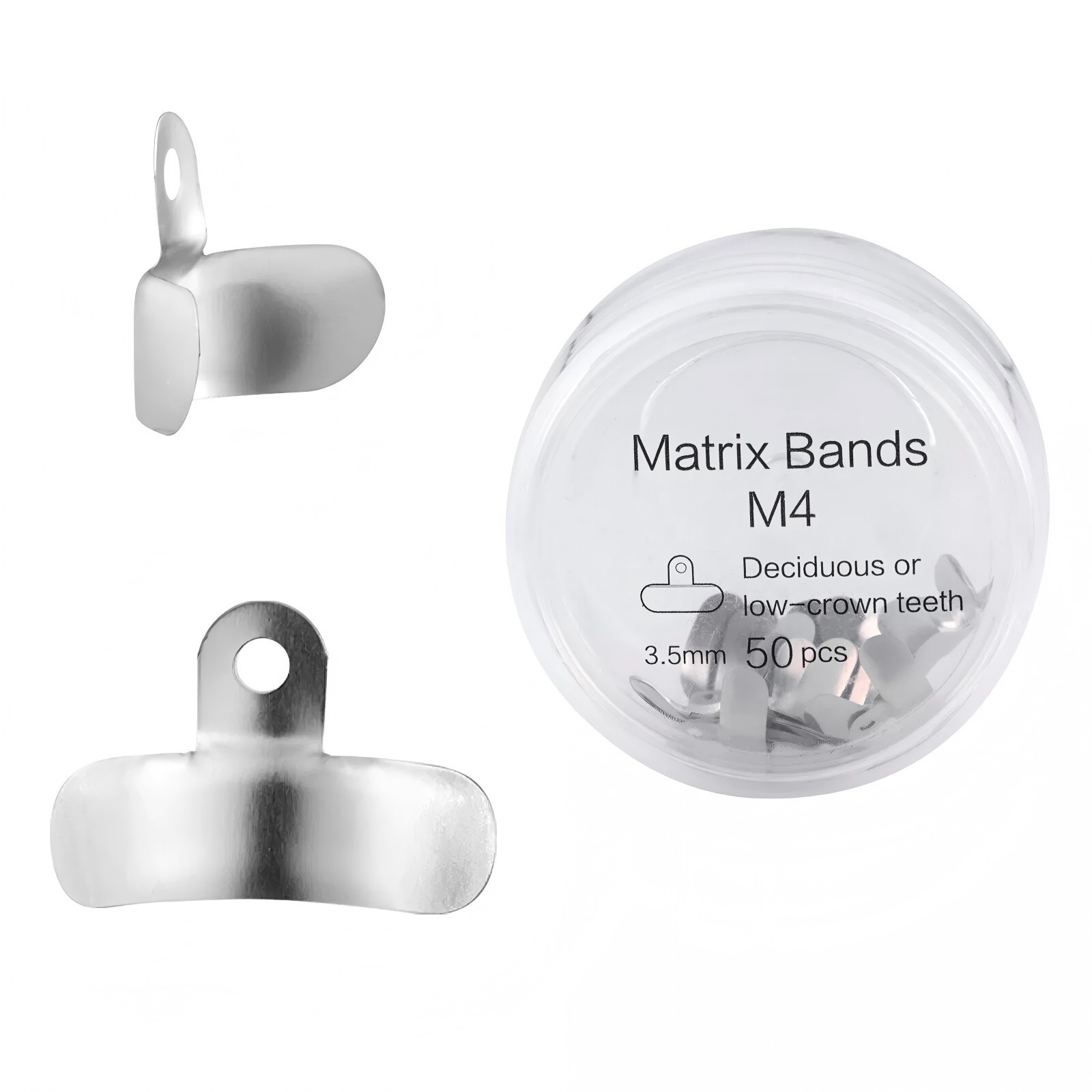 Dental Sectional Matrix Bands M4 1.0 2.0 With Holes 3.5/4.5/5.5/6.5mm Non-Stick
