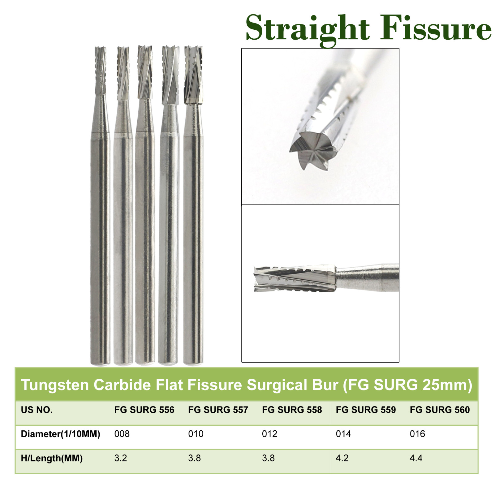 Wave Dental Carbide Burs FGOS Surgical Length 25mm Friction Grip FG 19mm Round