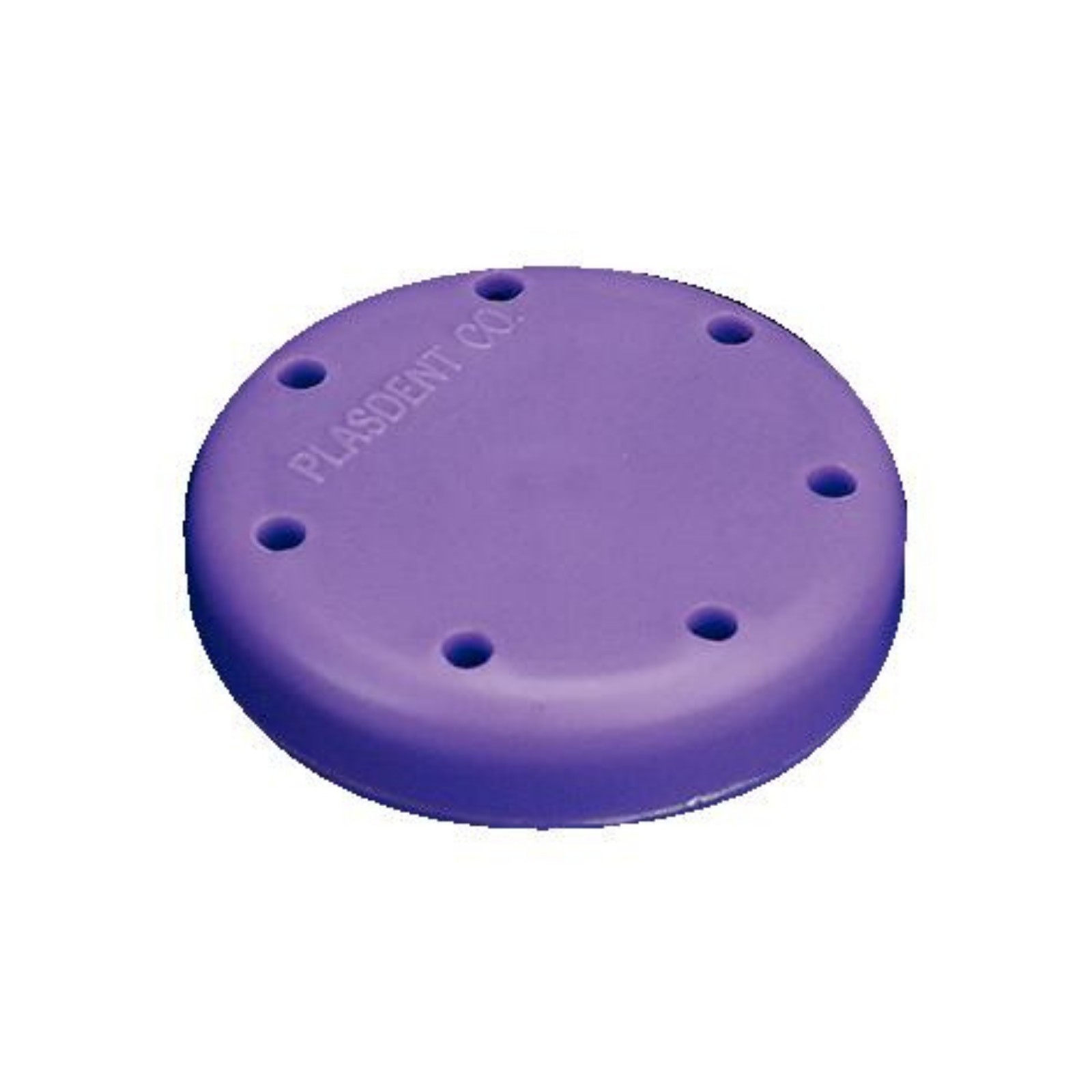 Plasdent 400BS2-10N Magnetic Bur Block 7-Hole Small Round Silicone Neon Purple