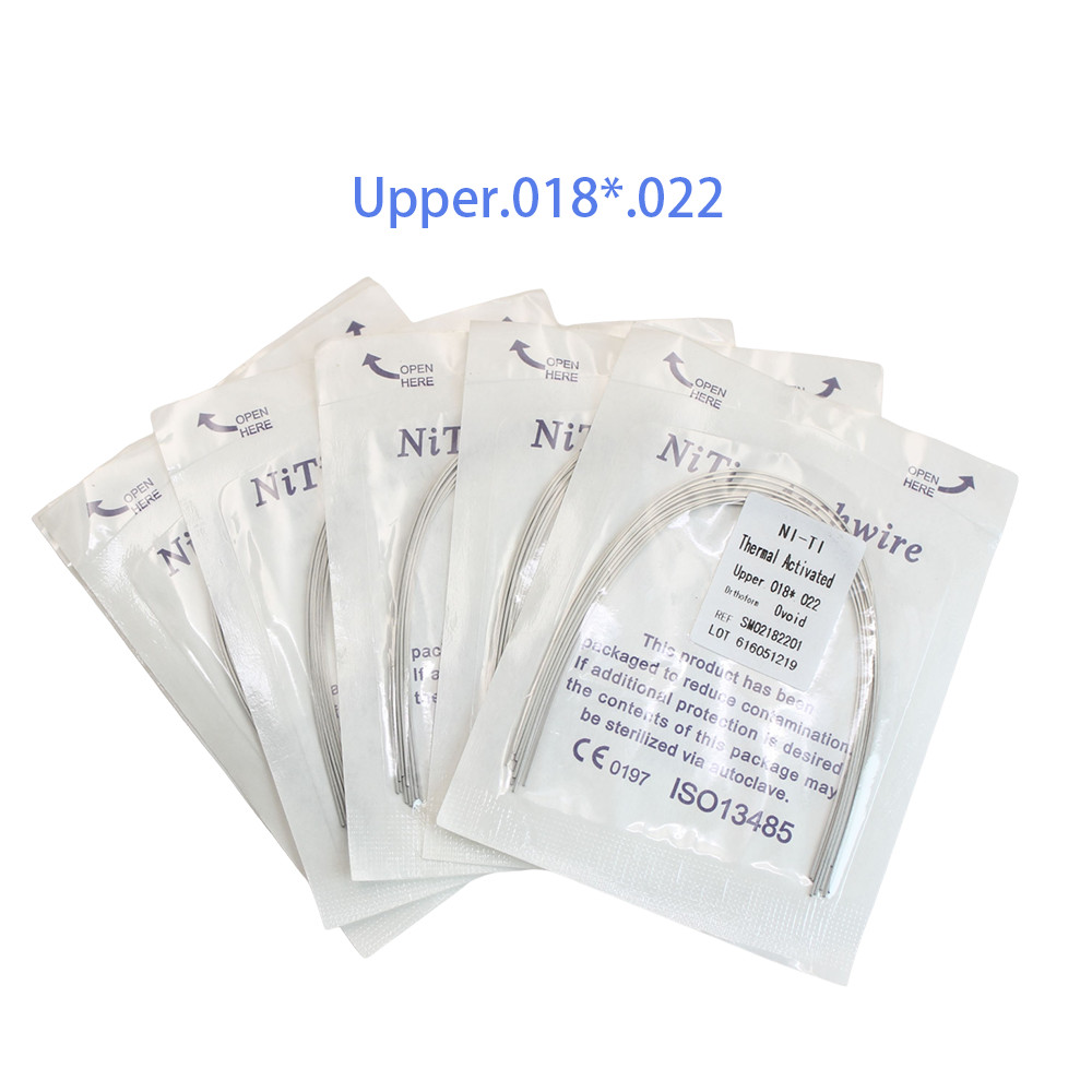 Dental Ortho Heat Thermal Activated Niti Rectangular Arch Wire Ovoid Form