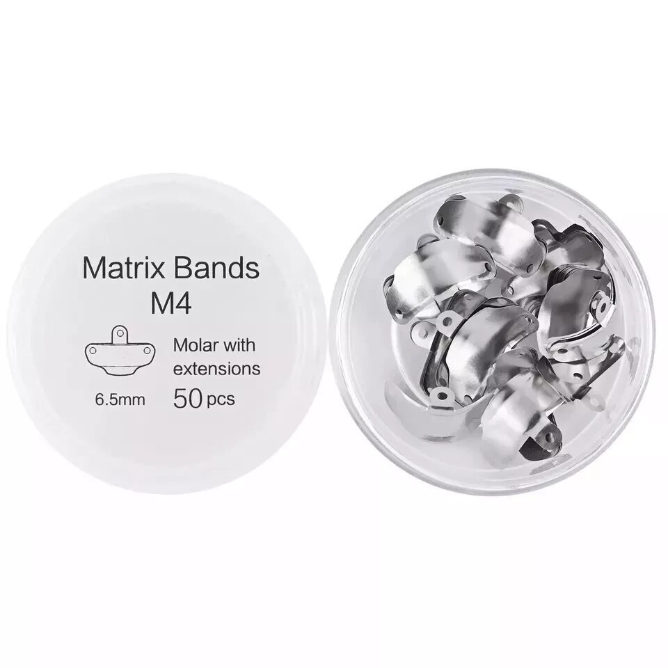50Pcs/box Dental Sectional Matrix Bands M4 Metal Sectional Contoured Matrice