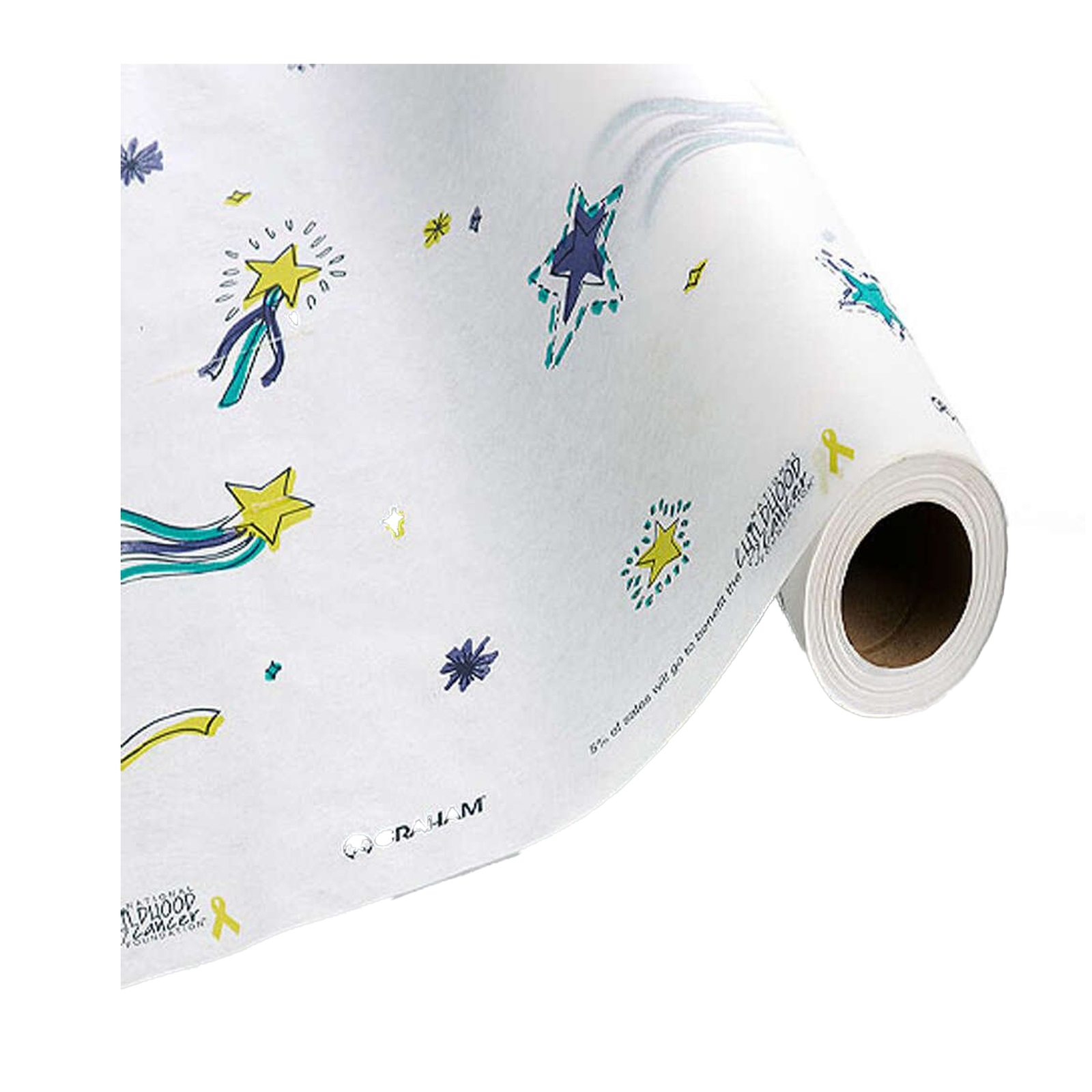 Stars of Hope Table Paper Stars Crepe 21” W x 125′ L Pediatric 12 Rolls