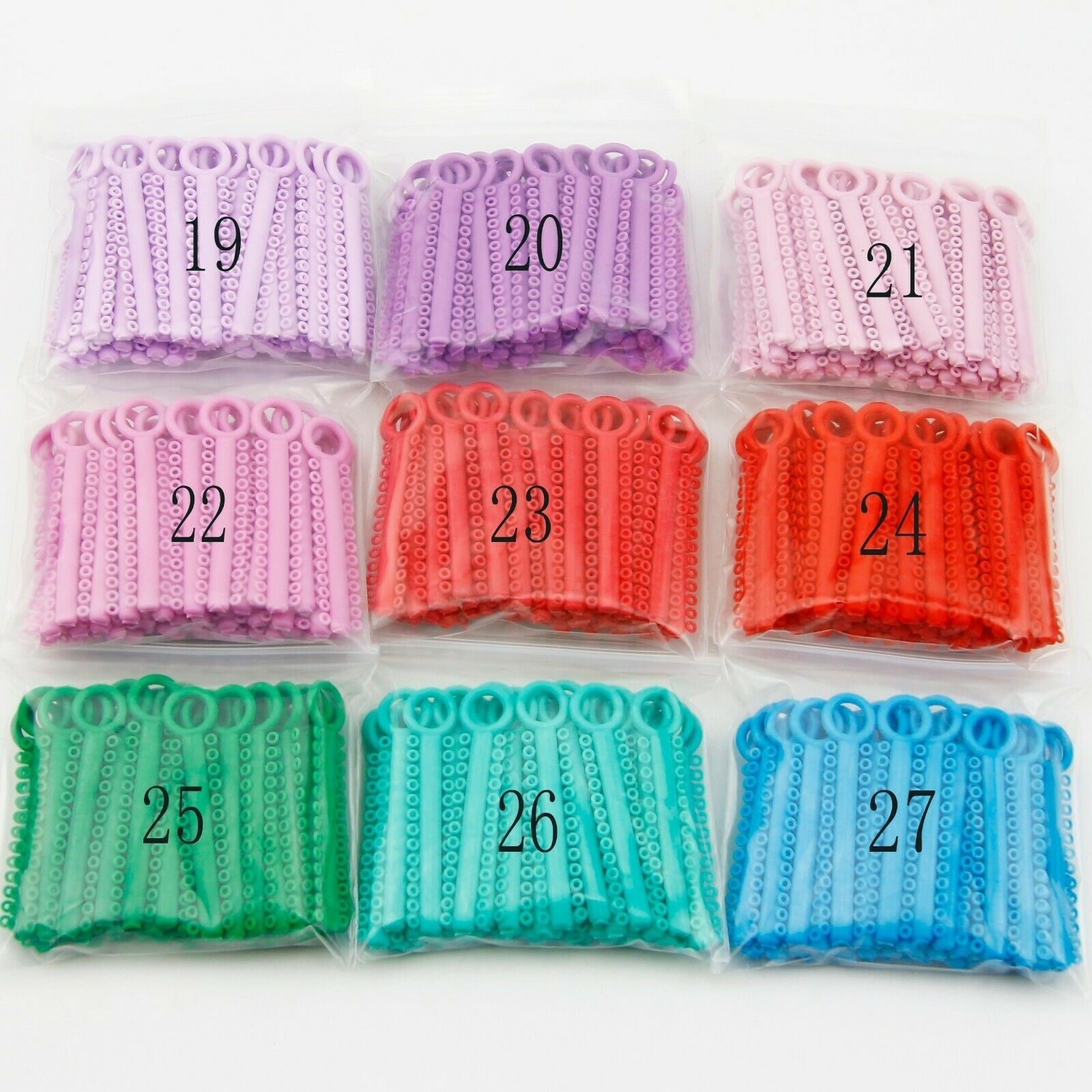 1040pc Orthodontic Elastic Ligature Tie Rubber Braces Dental Ligadura Ortodoncia