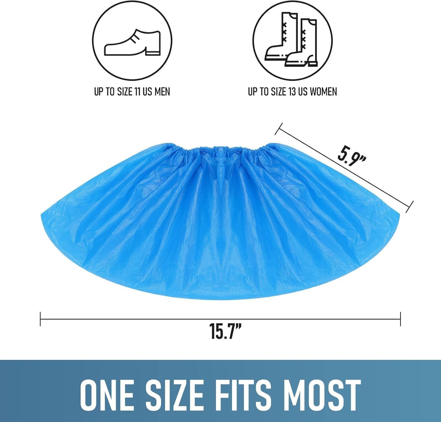 High-Quality Non-Slip Shoe Booties – 100 Pack, Perfect for Indoor & Outdoor Use