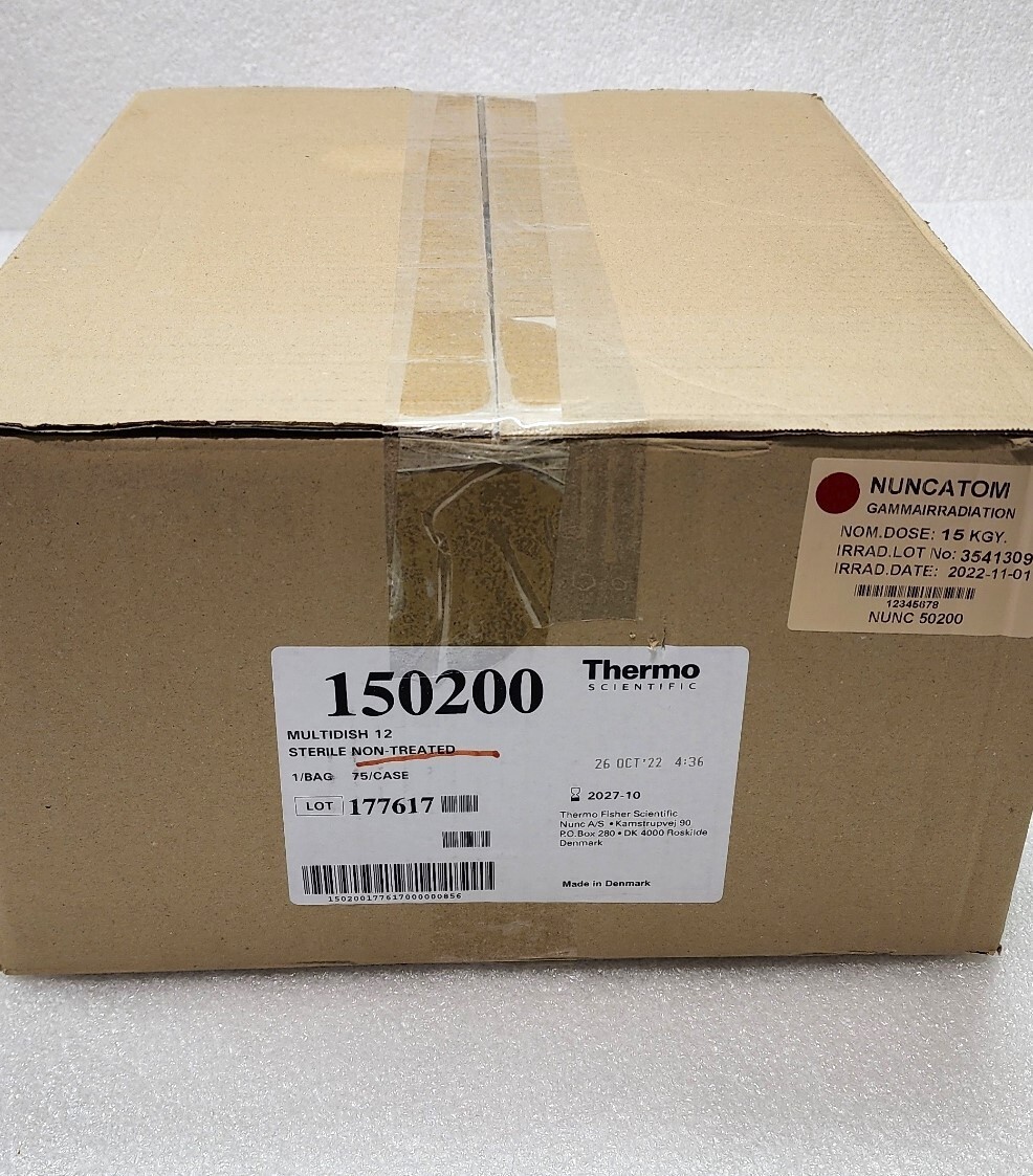 Thermo Scientific 150200 Nunc Non-Treated Multidishes with Lid Case of 75