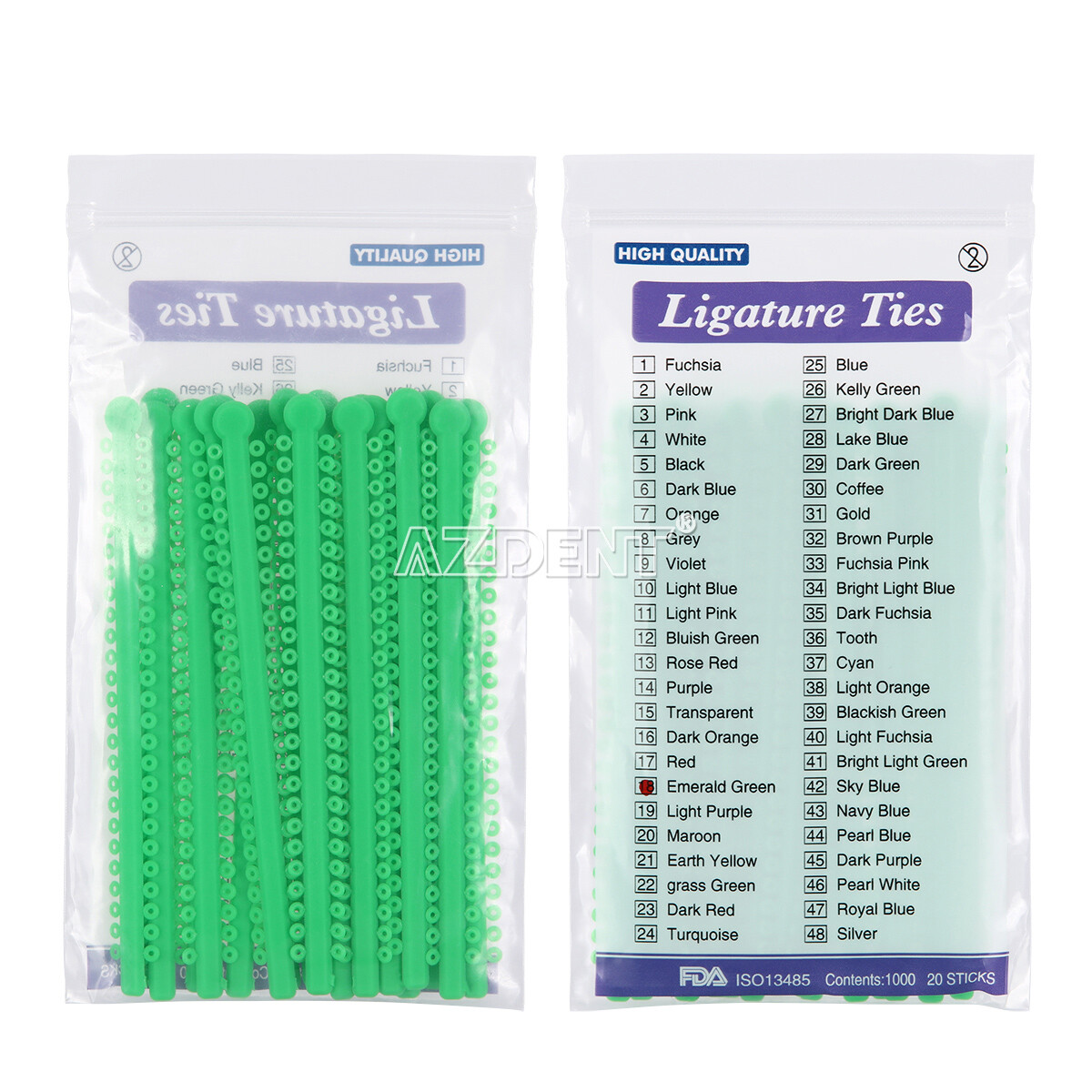 1000Pcs/Pack AZDENT Dental Orthodontic Ligature Ties Braces Elastic Rubber Bands