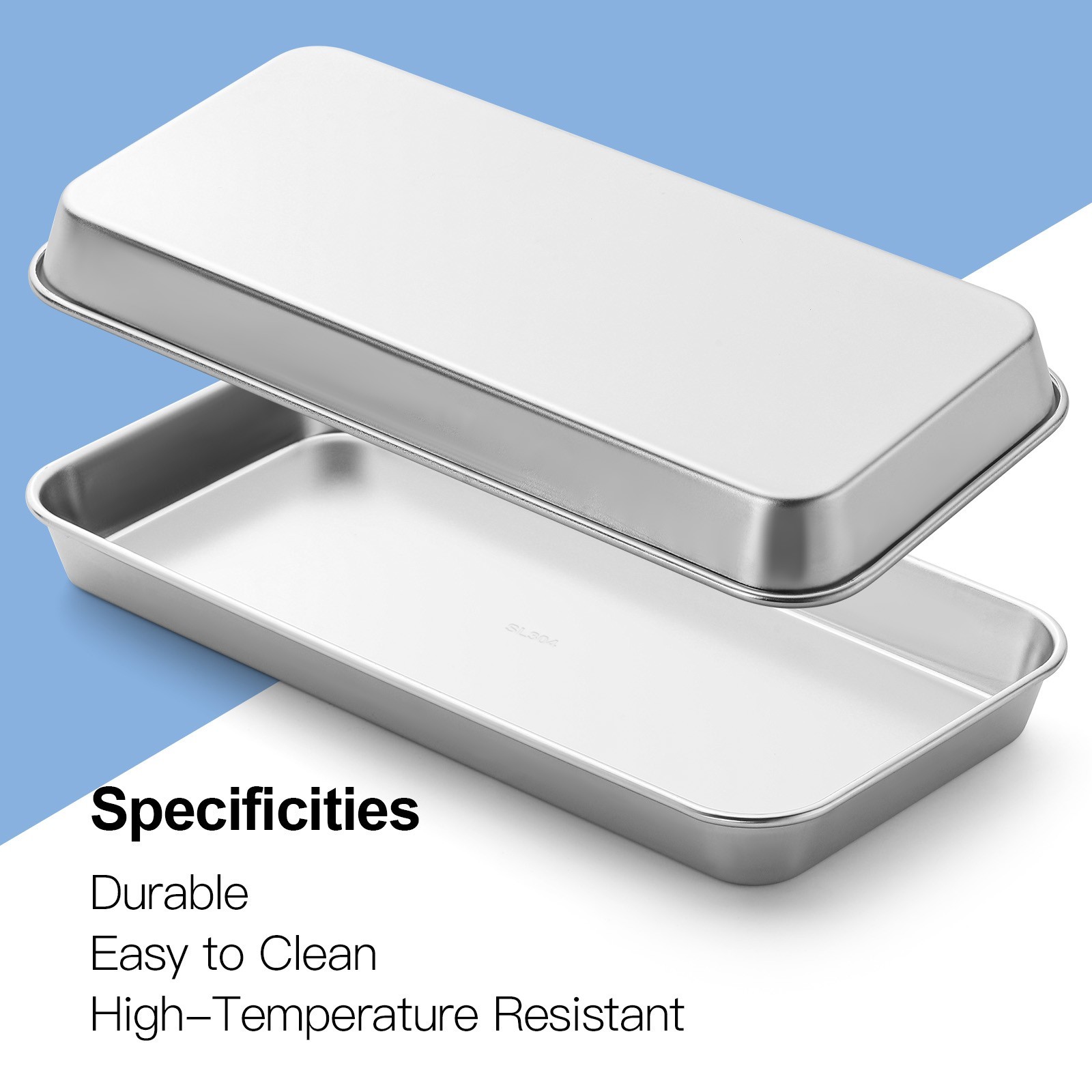 Dental Medical Stainless Steel Instrument Tray Tattoo Flat Trays 3 Sizes