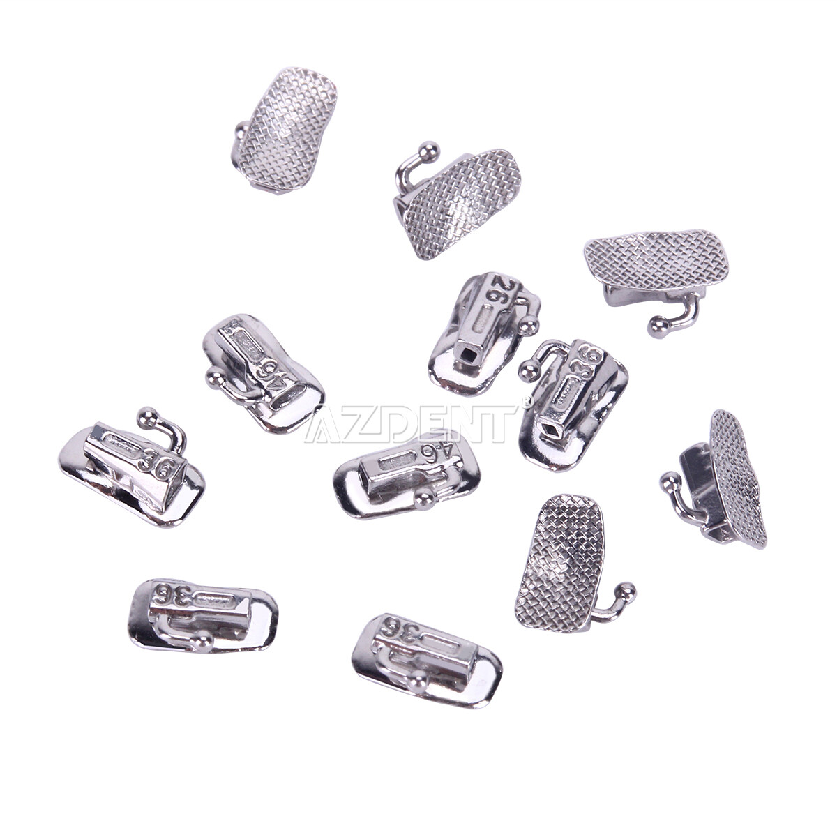 AZDENT Dental Orthodontic Sgl Buccal Tubes 1st 2nd Molar Tube Roth MBT.022 .018
