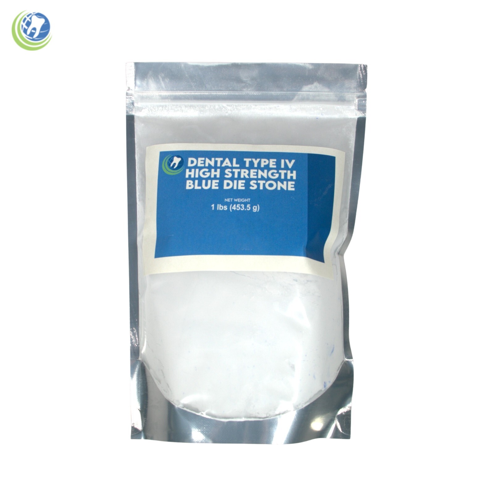 DENTAL GYPSUM DIE STONE TYPE IV BLUE HIGH STRENGTH COMPOUND LOW EXPANSION 1 Lb.