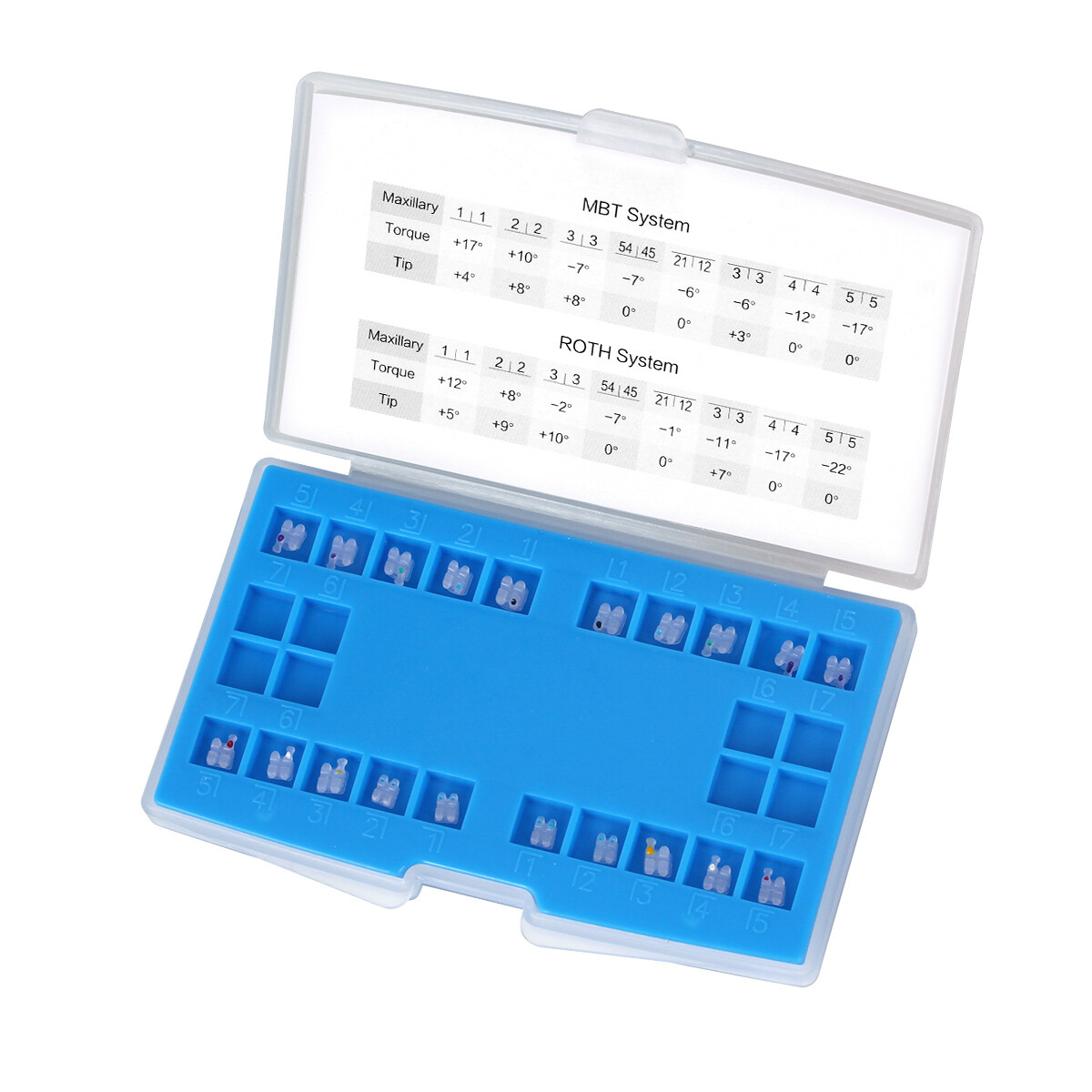 AZDENT Dental Orthodontic Ceramic Brackets Braces Roth MBT 022 /018 Hooks 345