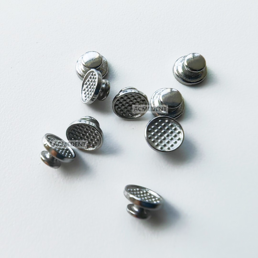 Dental Buttons Orthodontic Lingual Button Bondable Round Bonding Mesh Adhesive