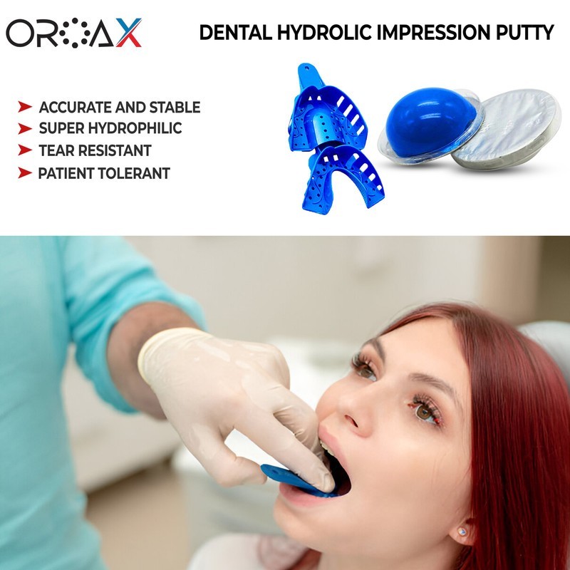 Dental Impression Putty Teeth Mold Kit Large Upper & Lower Impressions Trays