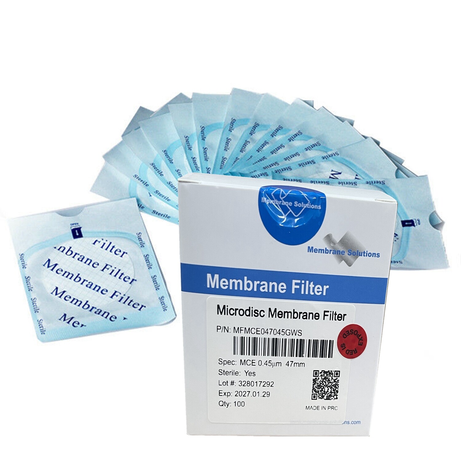 Mixed Cellulose Ester MCE Membrane Filter Grid,Hydrophobic 0.45µm 47mm,6000pcs