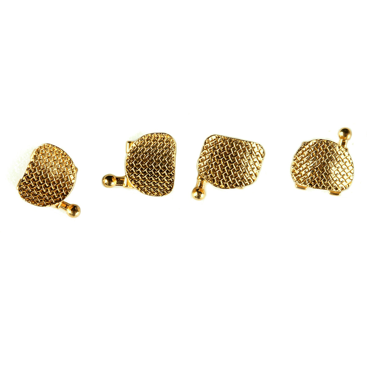 Dental Orthodontic Metal Brackets Braces 24K Gold Plated Mini MBT.022 345 Hooks