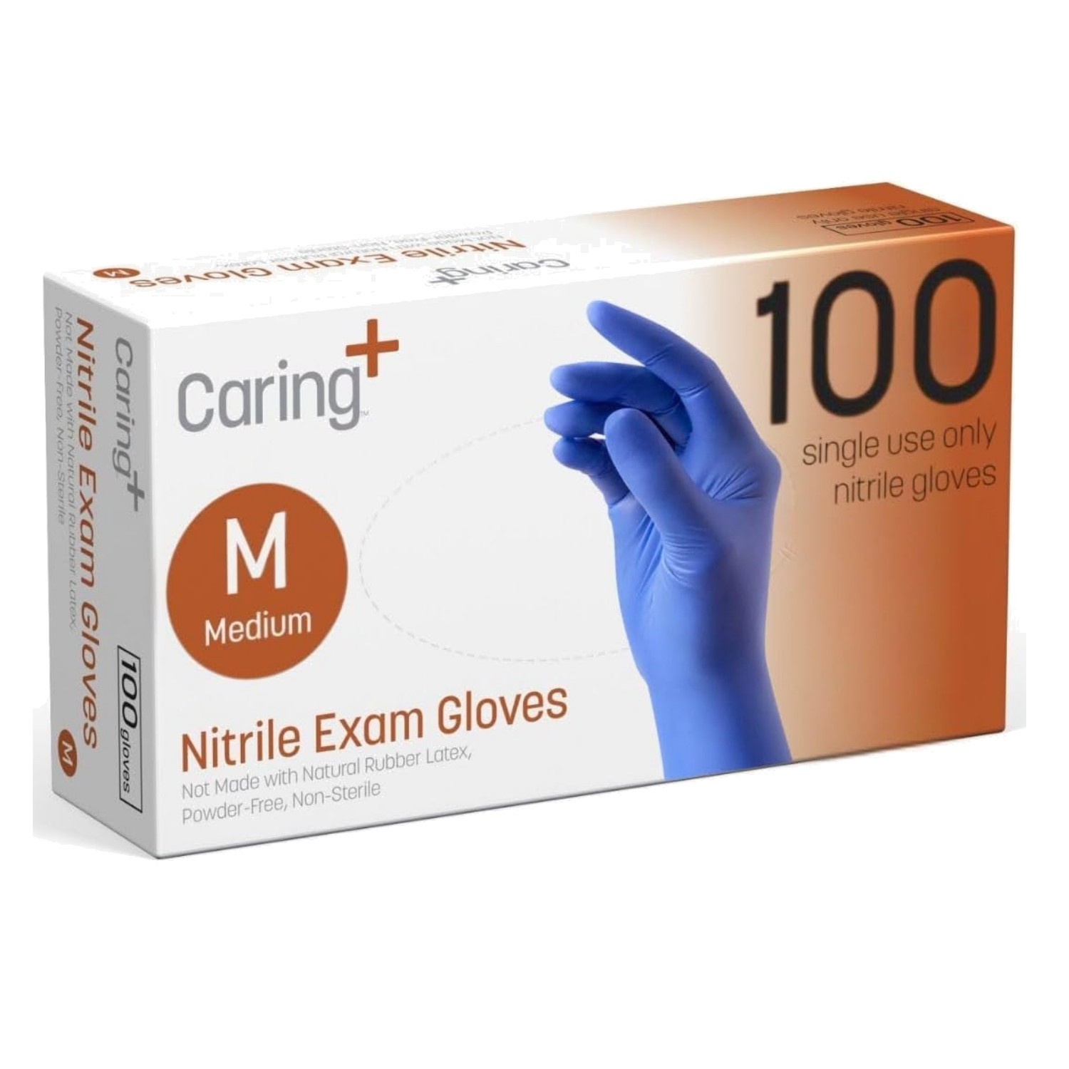 Ambidextrous Powder-Free Nitrile Gloves for Medical & Cleaning Tasks, 100 Ct