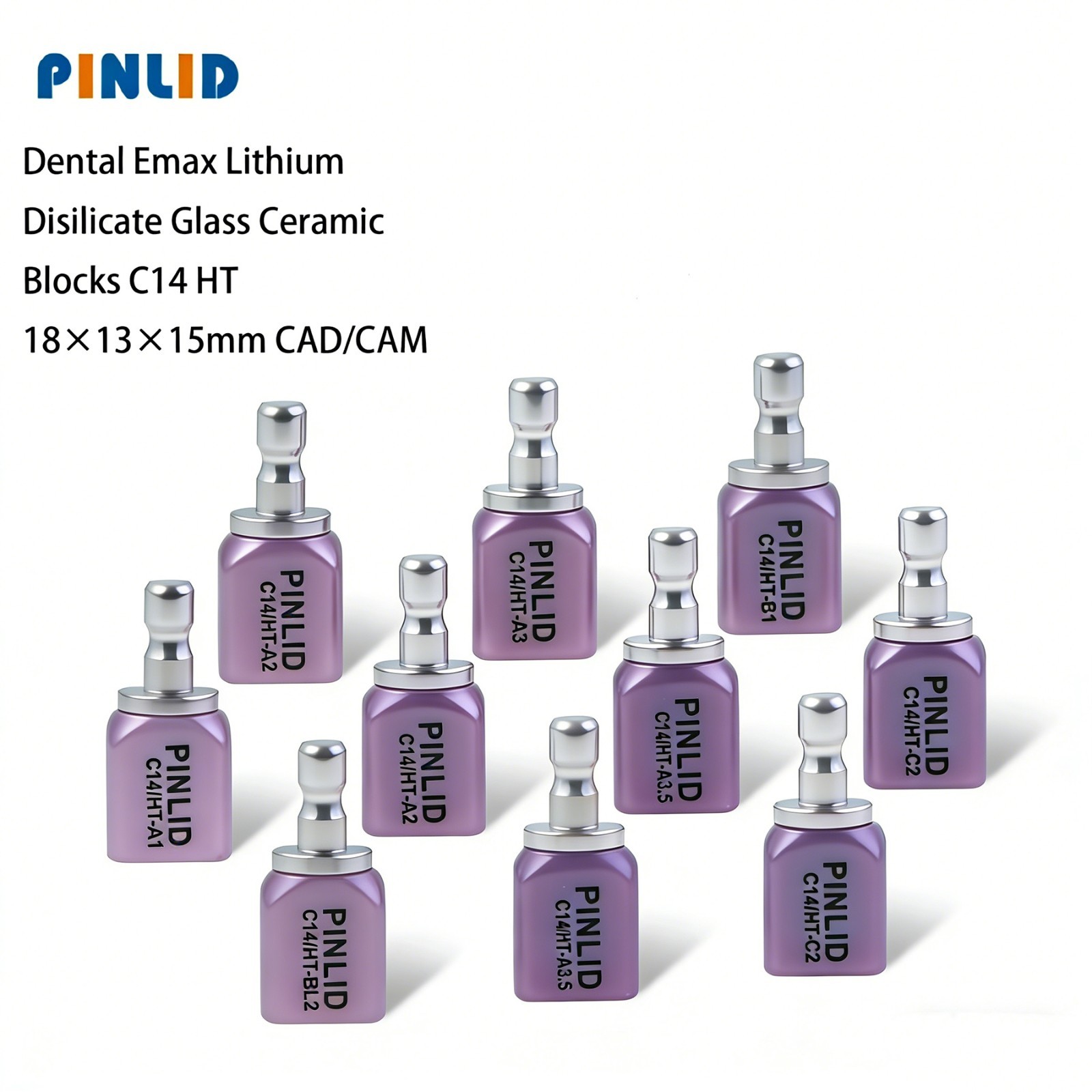 US Dental Emax Lithium Disilicate Glass Ceramic Blocks C14 HT CEREC CAD/CAM
