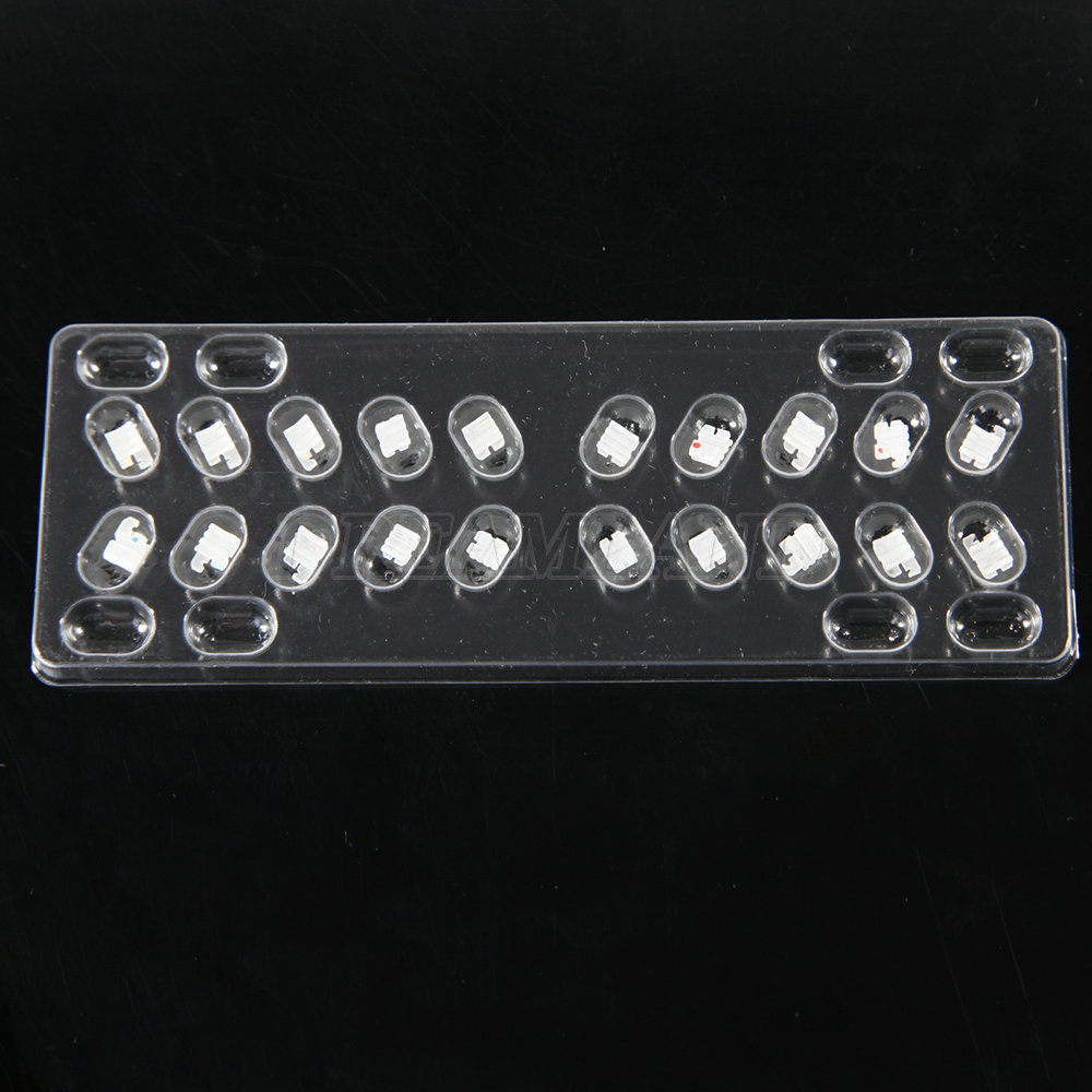 20pcs/Pack Dental Ceramic Braces Bracket 5*5 hooks 3 4 5 Orthodontic MBT.022 A!