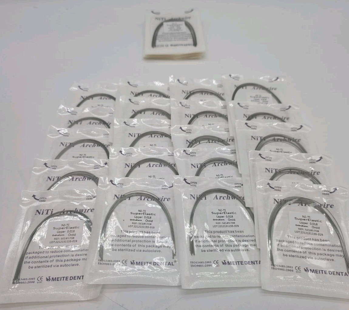 Ni-ti Arch Wire Braces Super Elastic Lower 20pk .018 & Upper 20pk .018 Ovoid New