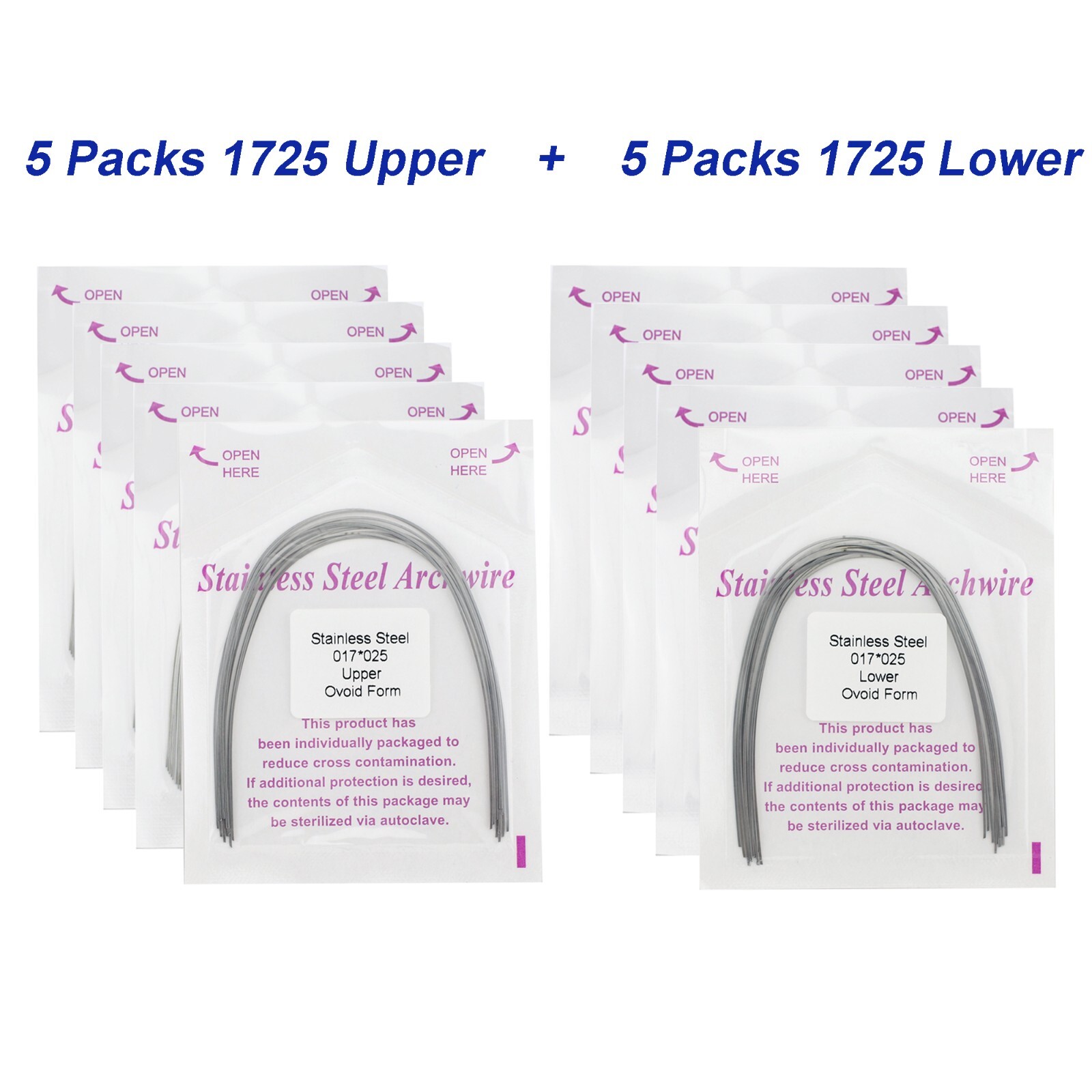 100Pcs Dental Orthodontic Arch Wire Stainless Steel NiTi Ovoid Natural 014 16X22