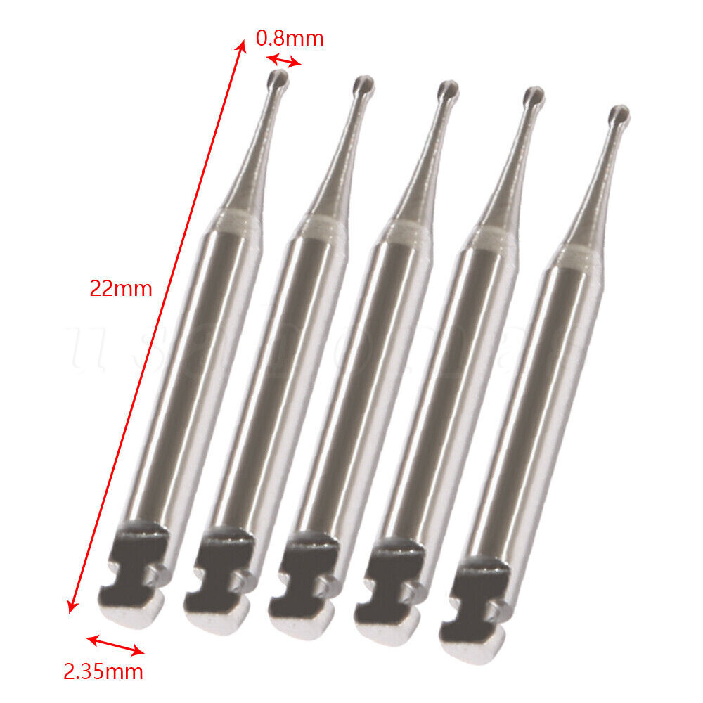 5PCS/BOX Dental Tungsten Carbide Round RA Burs Low Speed Contra Angle Handpiece