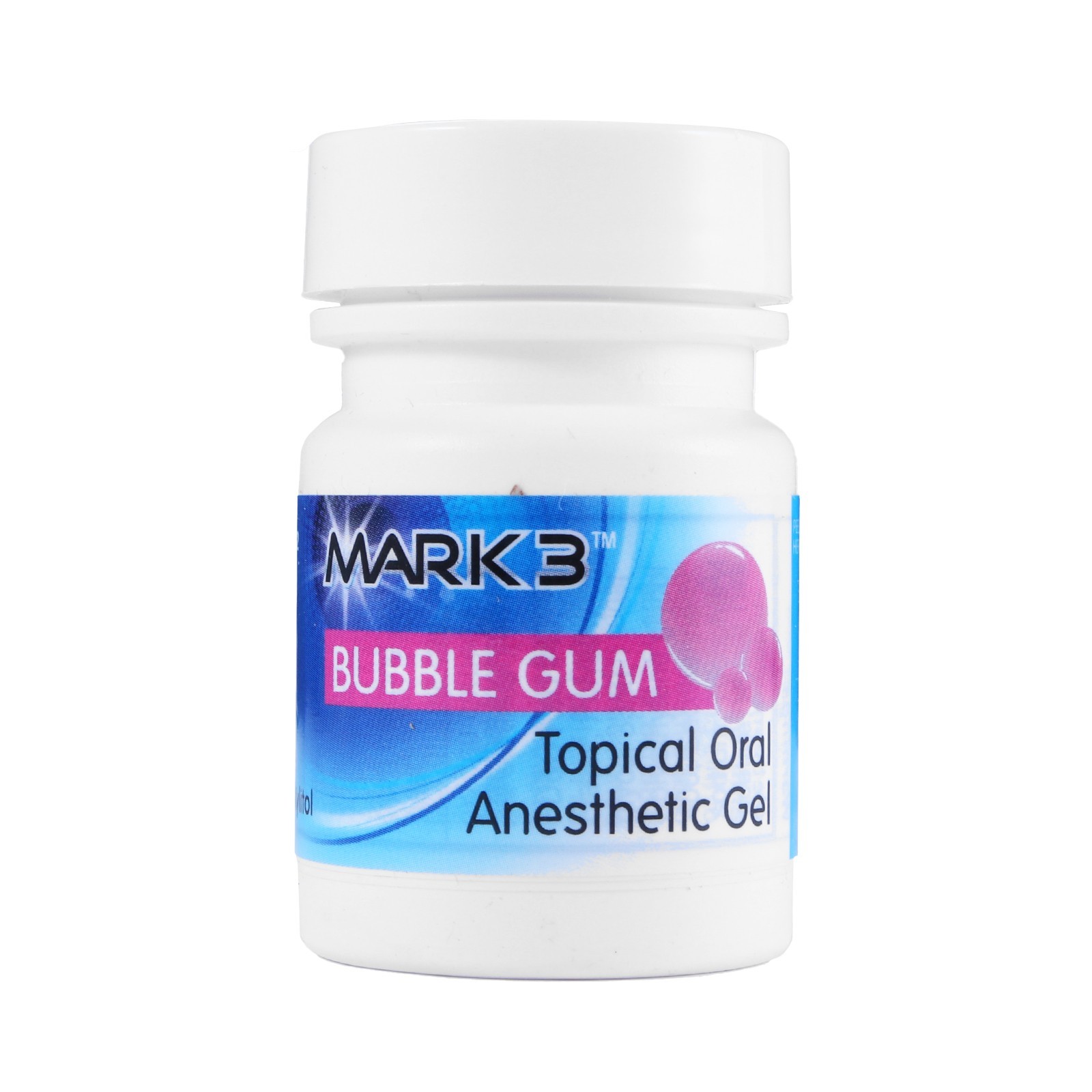 5Bottles MARK3 Dental Topical Anesthetic Gel 20% Benzocaine 1OZ Jar Bubble Gum